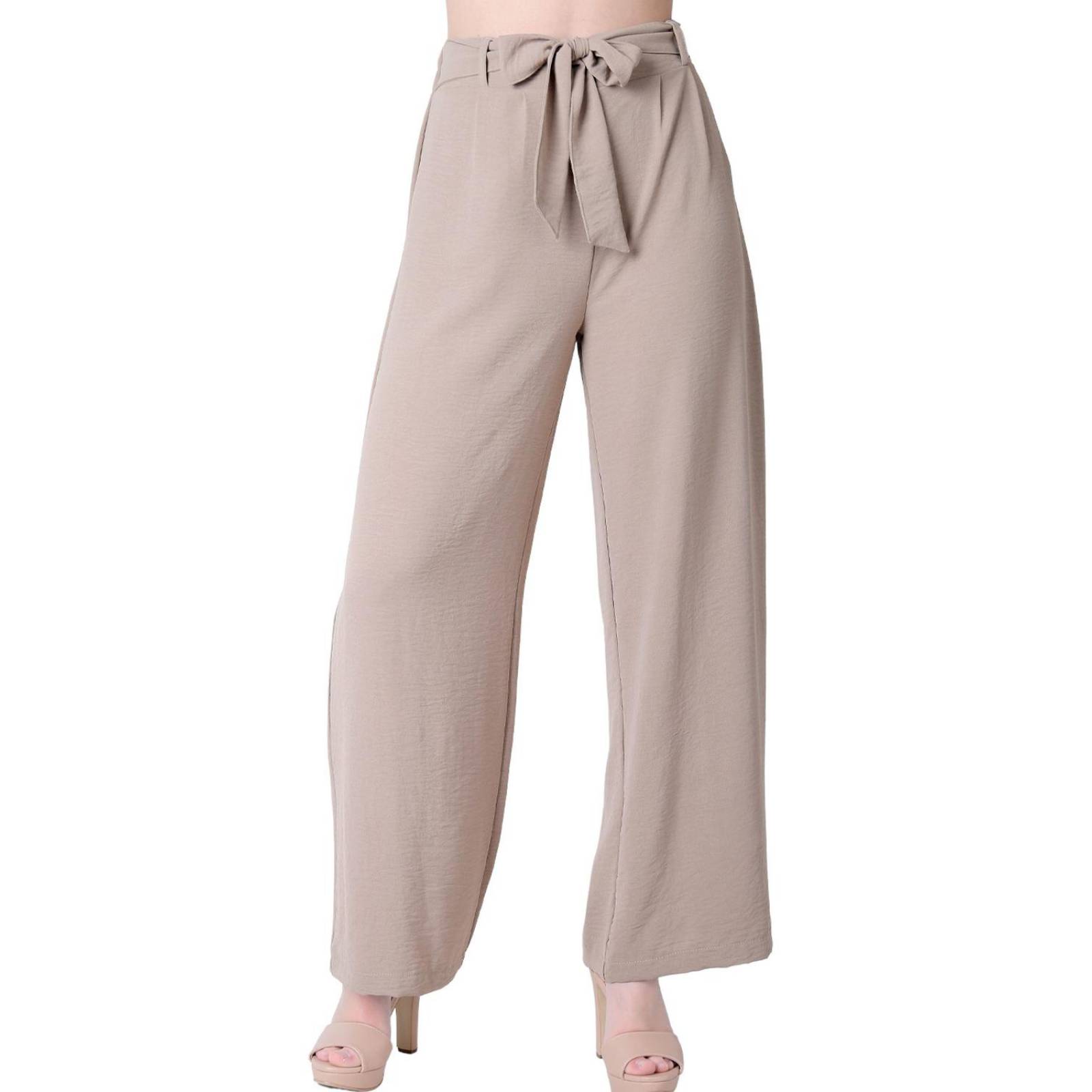 Pantalón Mujer Moda Recto Beige Stfashion 79304804 .