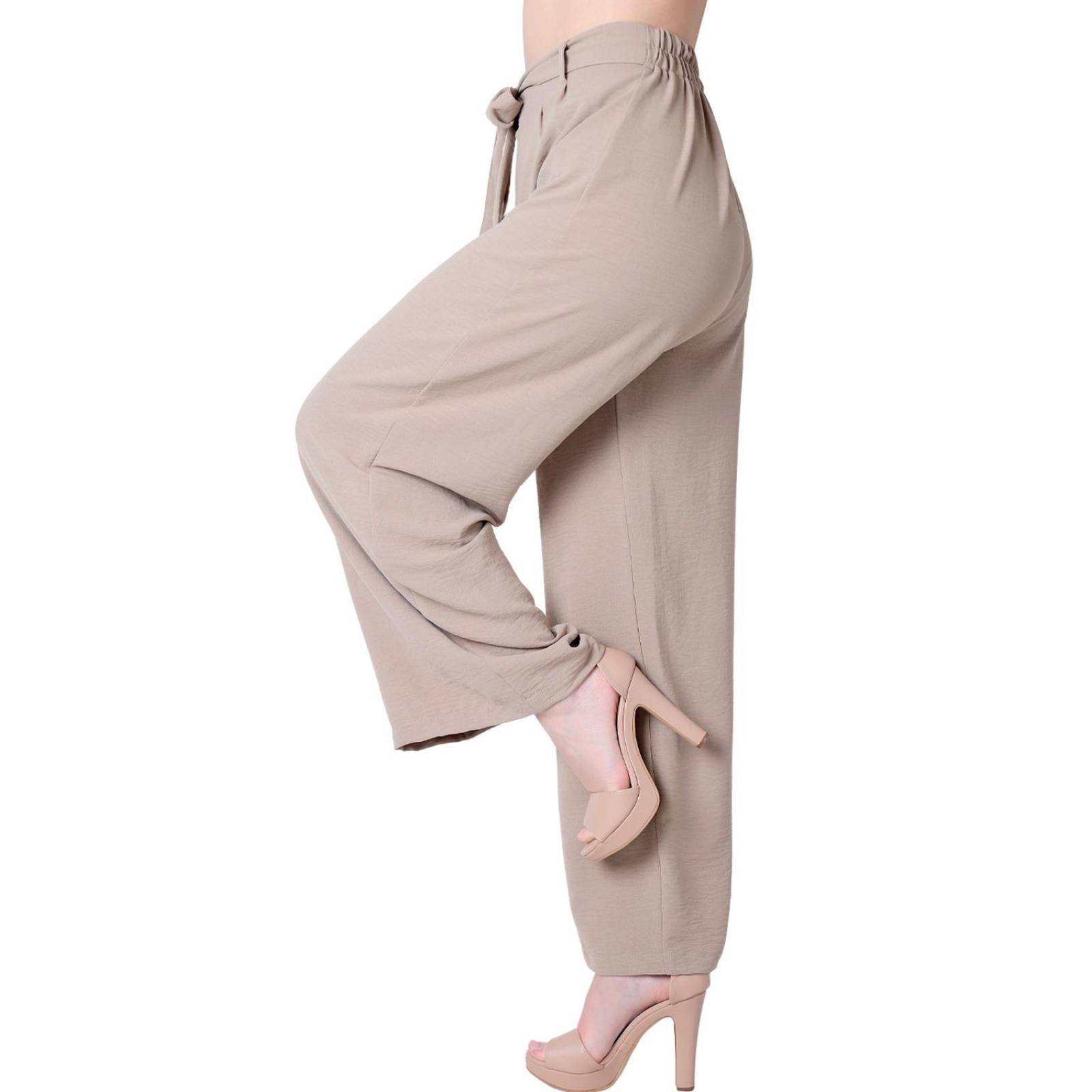 Pantalón Mujer Moda Recto Beige Stfashion 79304804 .