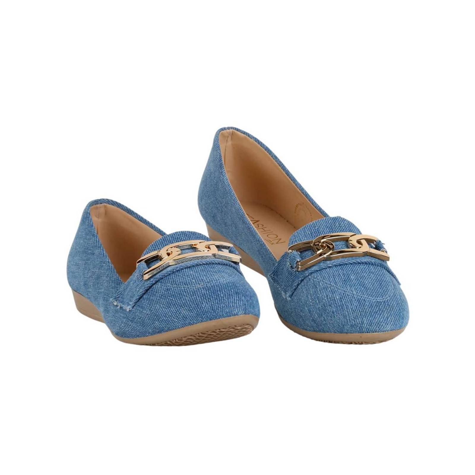 Flat Mujer Azul Stfashion 09004002 