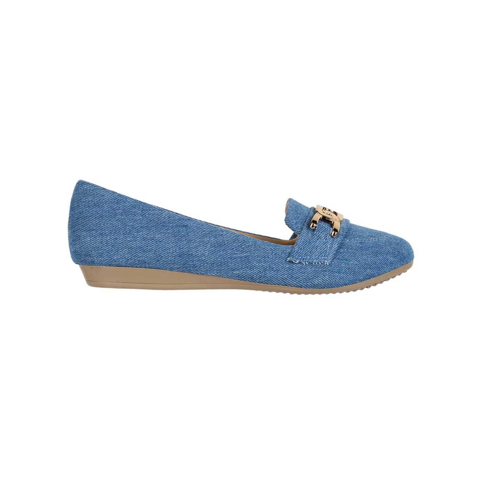 Flat Mujer Azul Stfashion 09004002 