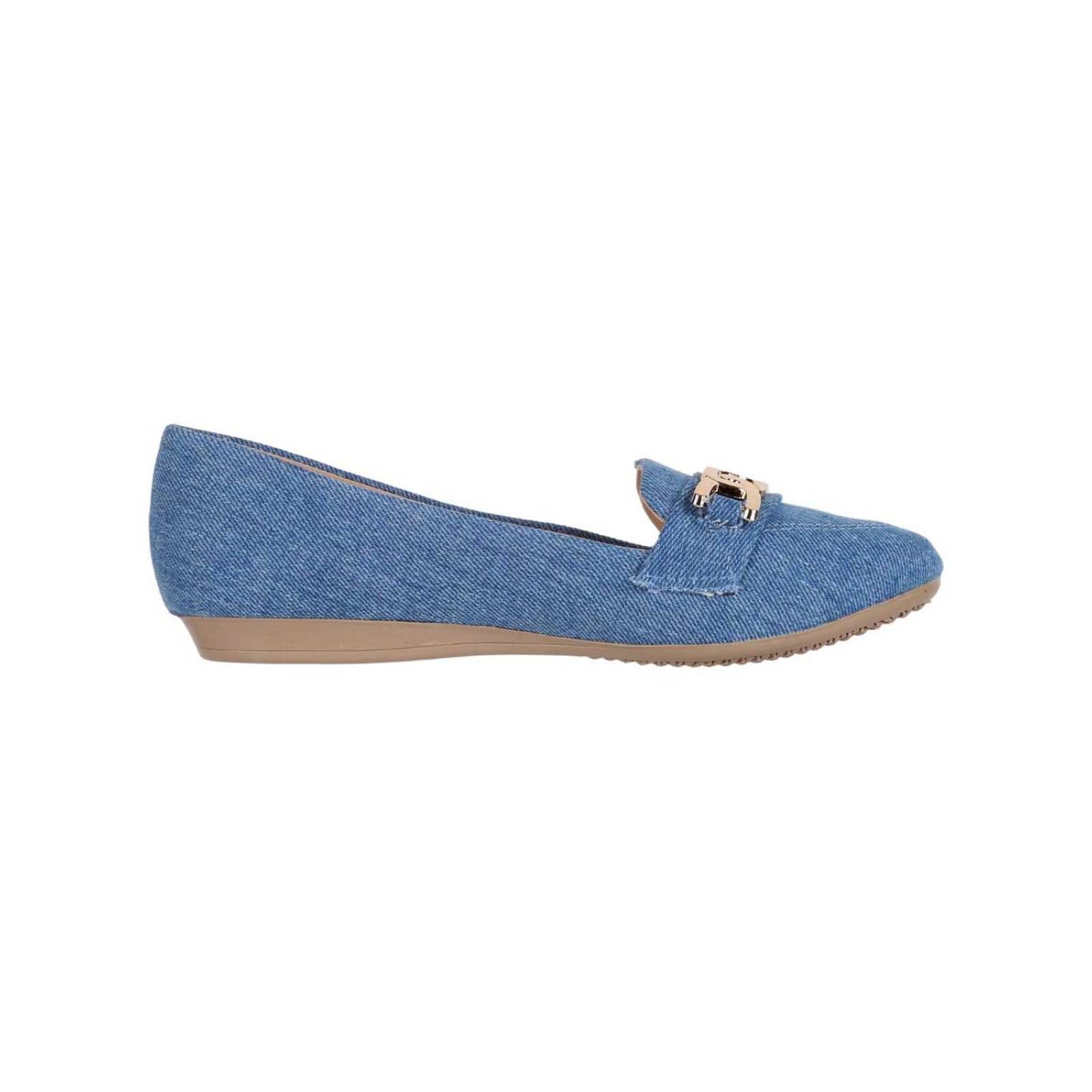 Flat Mujer Azul Stfashion 09004002 