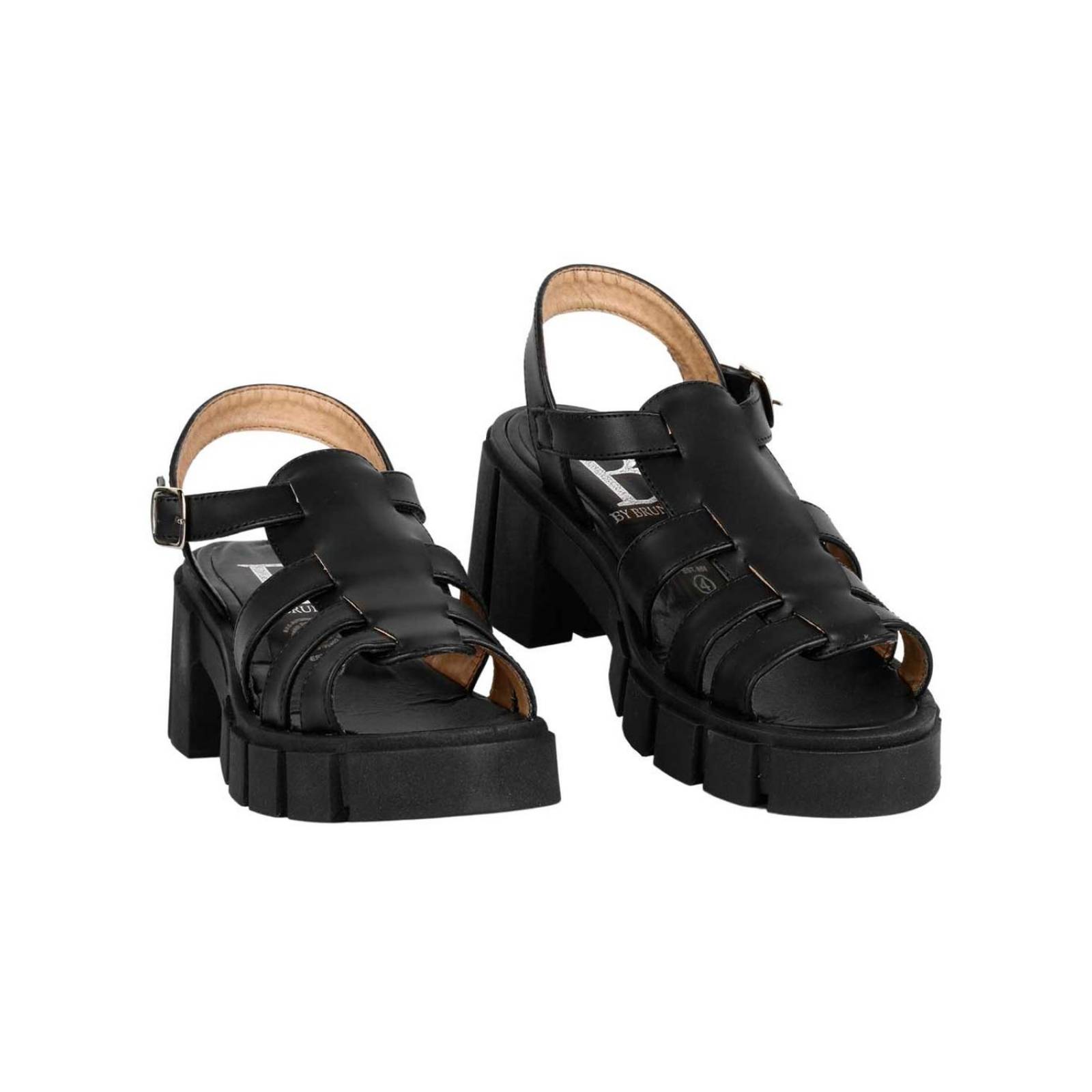 Sandalia Mujer Casual Tacón Negro Brunella 03304000 