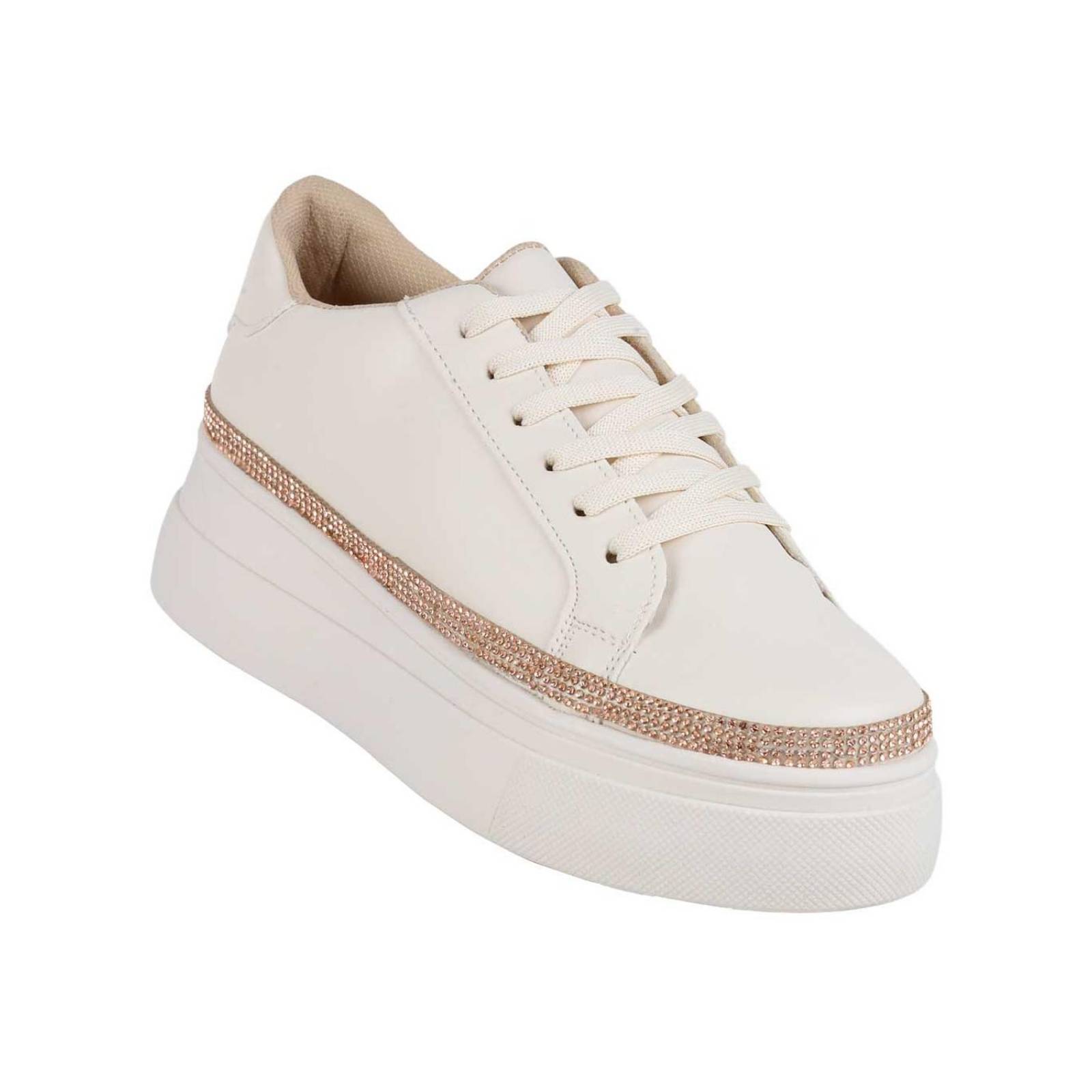 Tenis Mujer Casual Plataforma Crema Coshi Coshi 13004004 