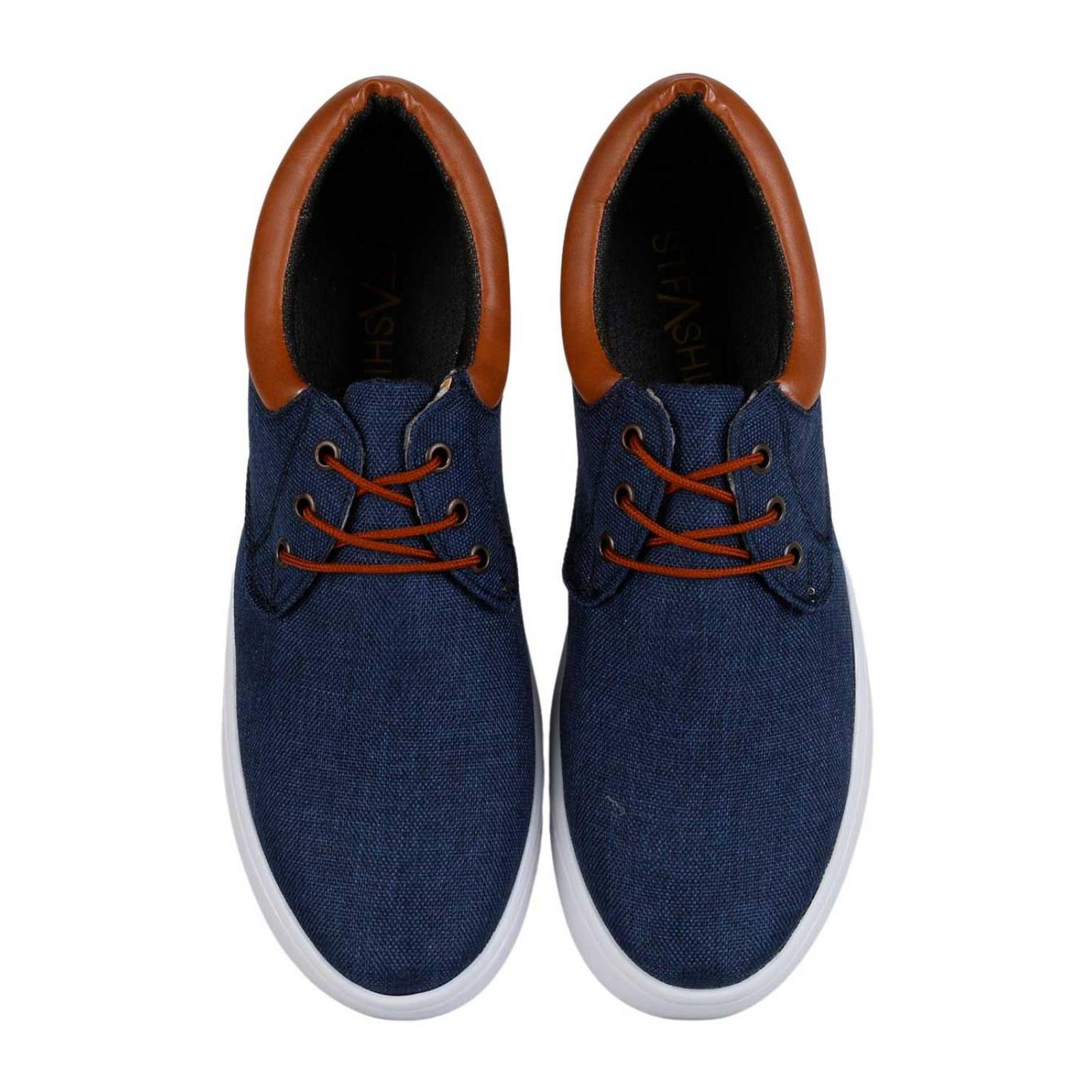 Tenis Hombre Casual Oxford Azul Stfashion 18204006 