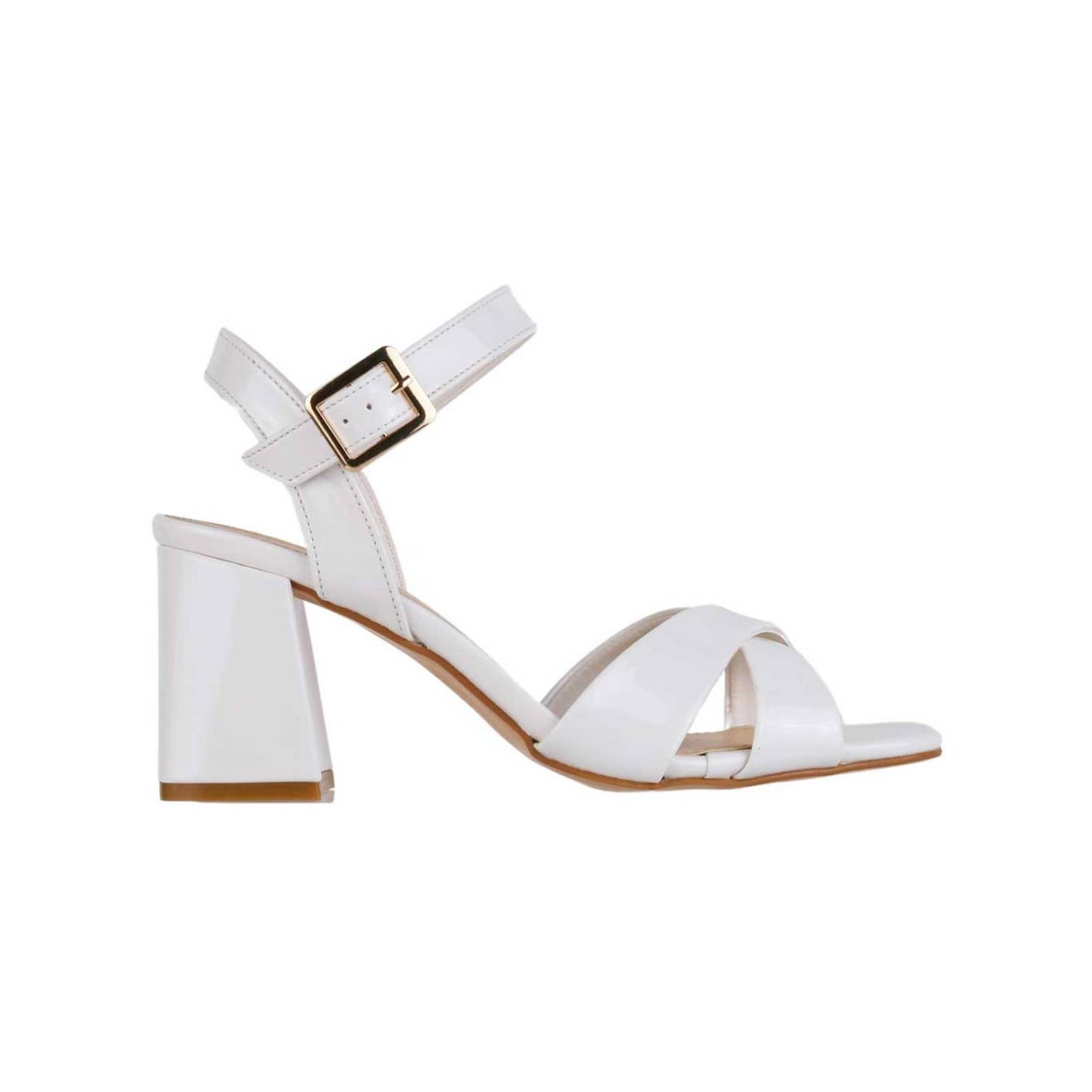 Sandalia Mujer Formal Tacón Crema Lady Paulina 02704003 
