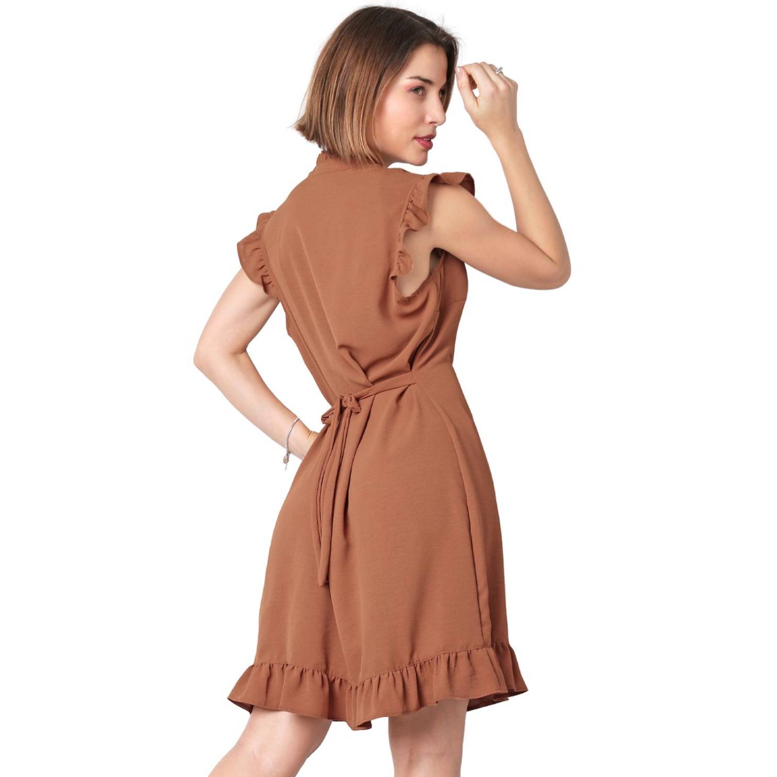 Vestido Mujer Formal Beige Stfashion 53005021 