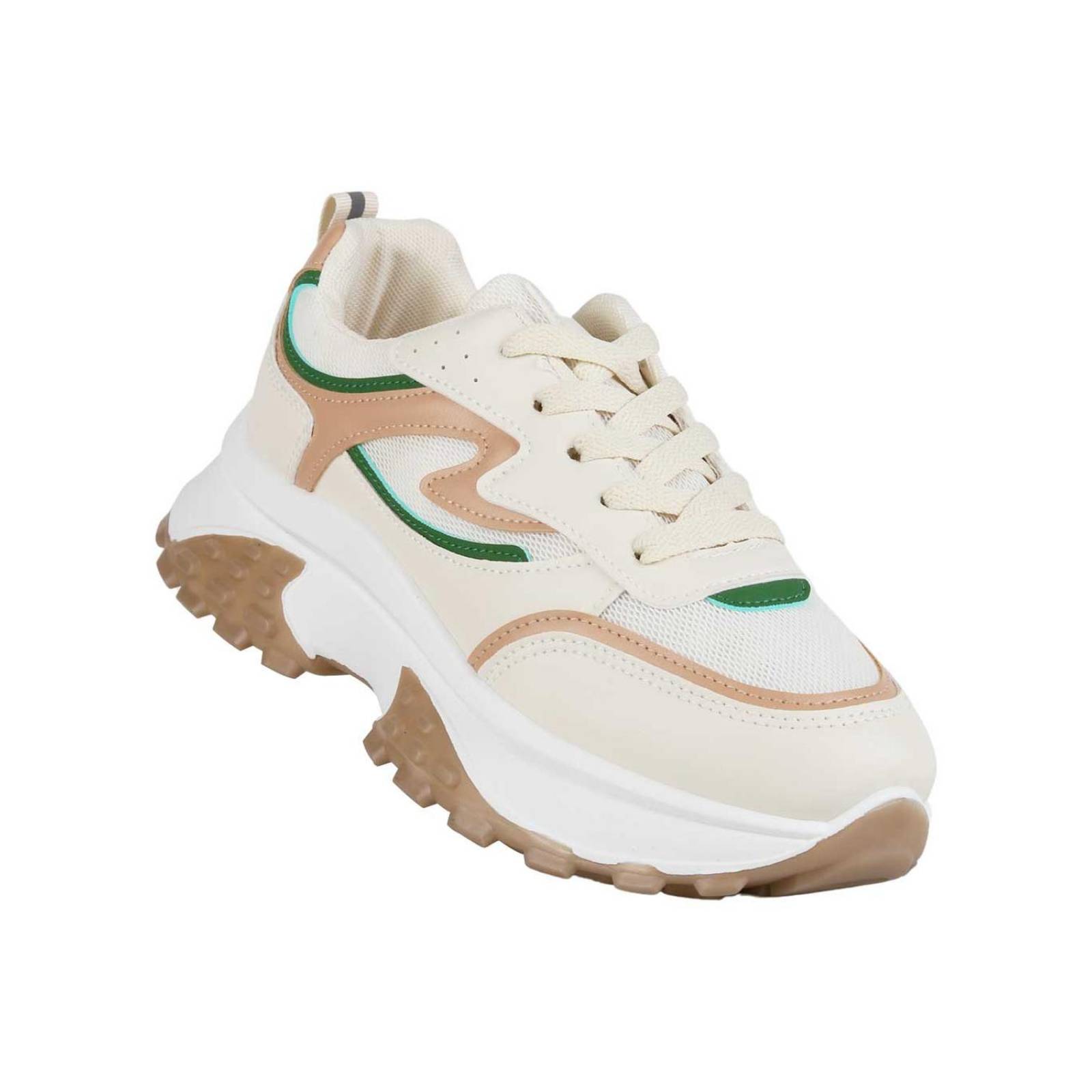 Tenis Mujer Casual Beige Via Urbana 06804003