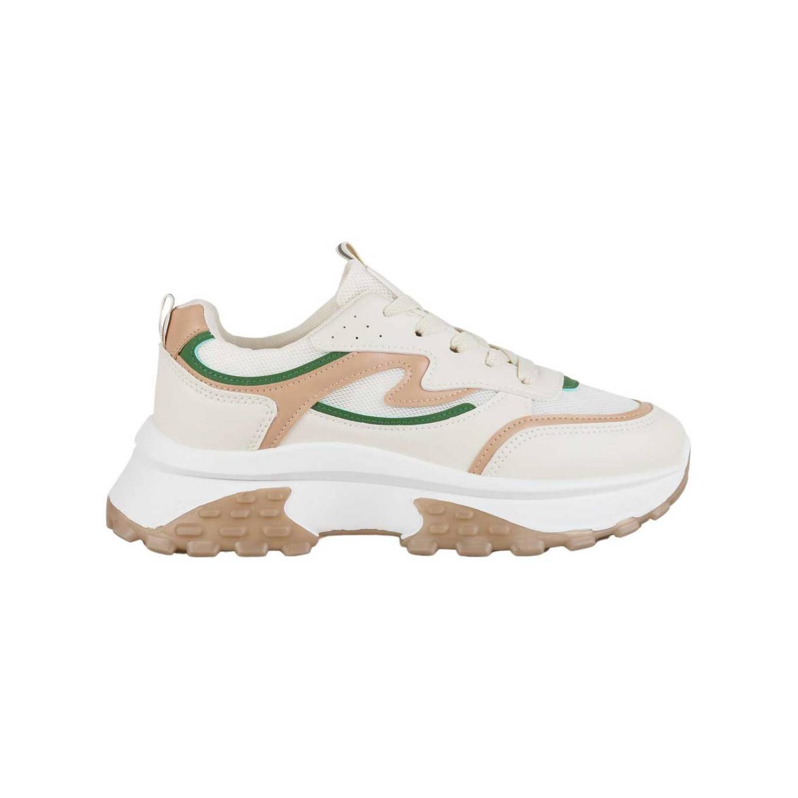 Tenis Mujer Casual Beige Via Urbana 06804003