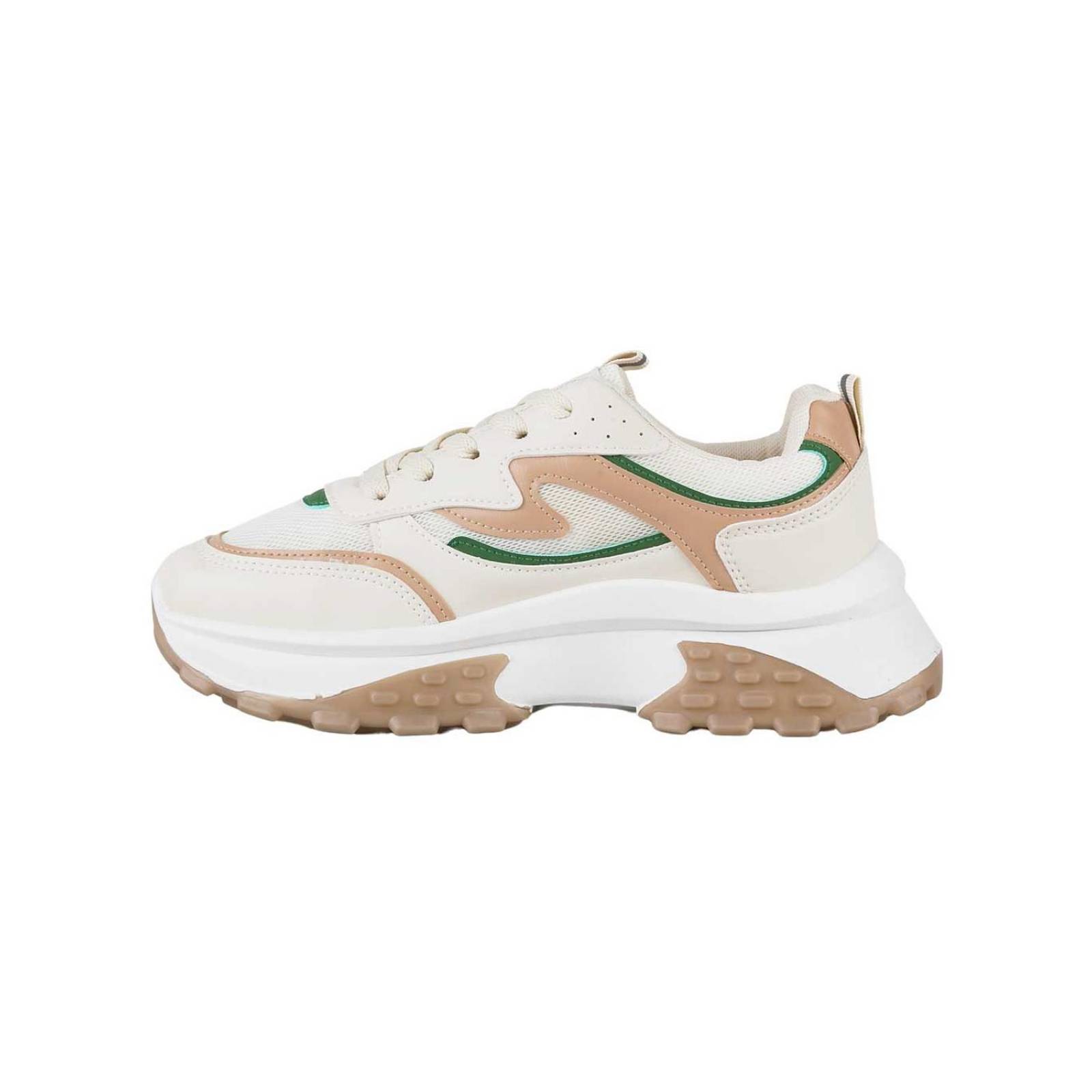 Tenis Mujer Casual Beige Via Urbana 06804003