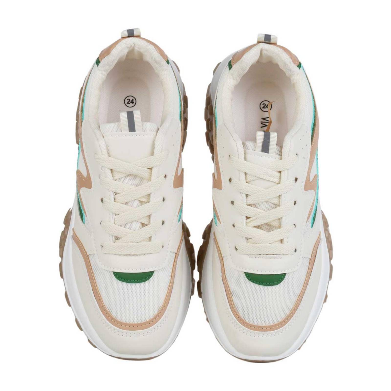 Tenis Mujer Casual Beige Via Urbana 06804003