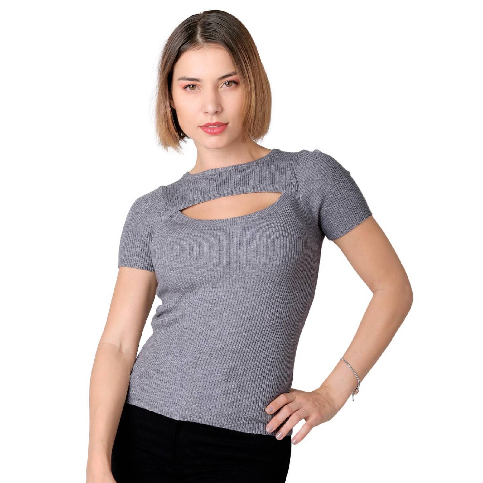 Blusa Mujer Gris Uk 56704826 