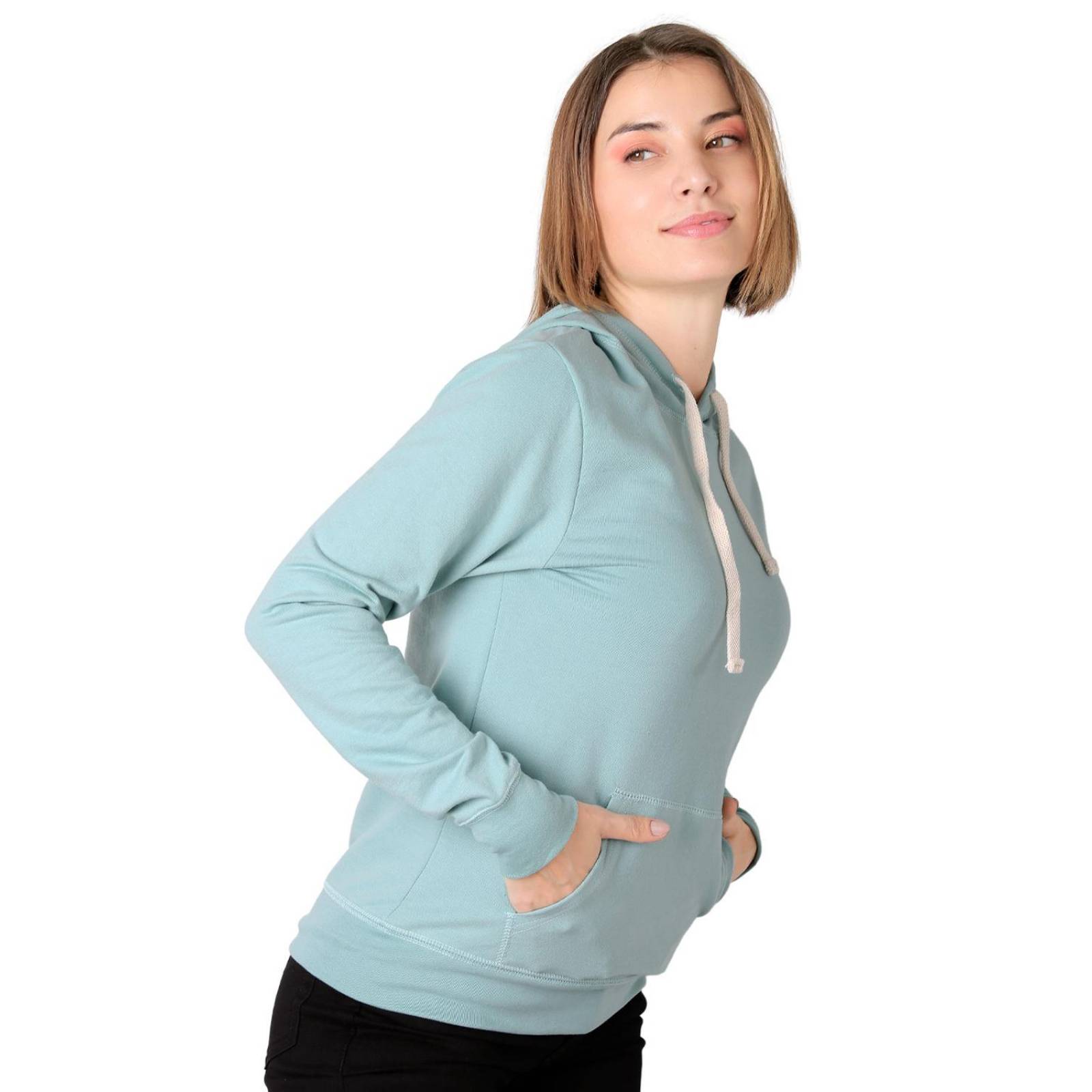 Sudadera Mujer Moda Con Capucha Verde Optima 56505055 