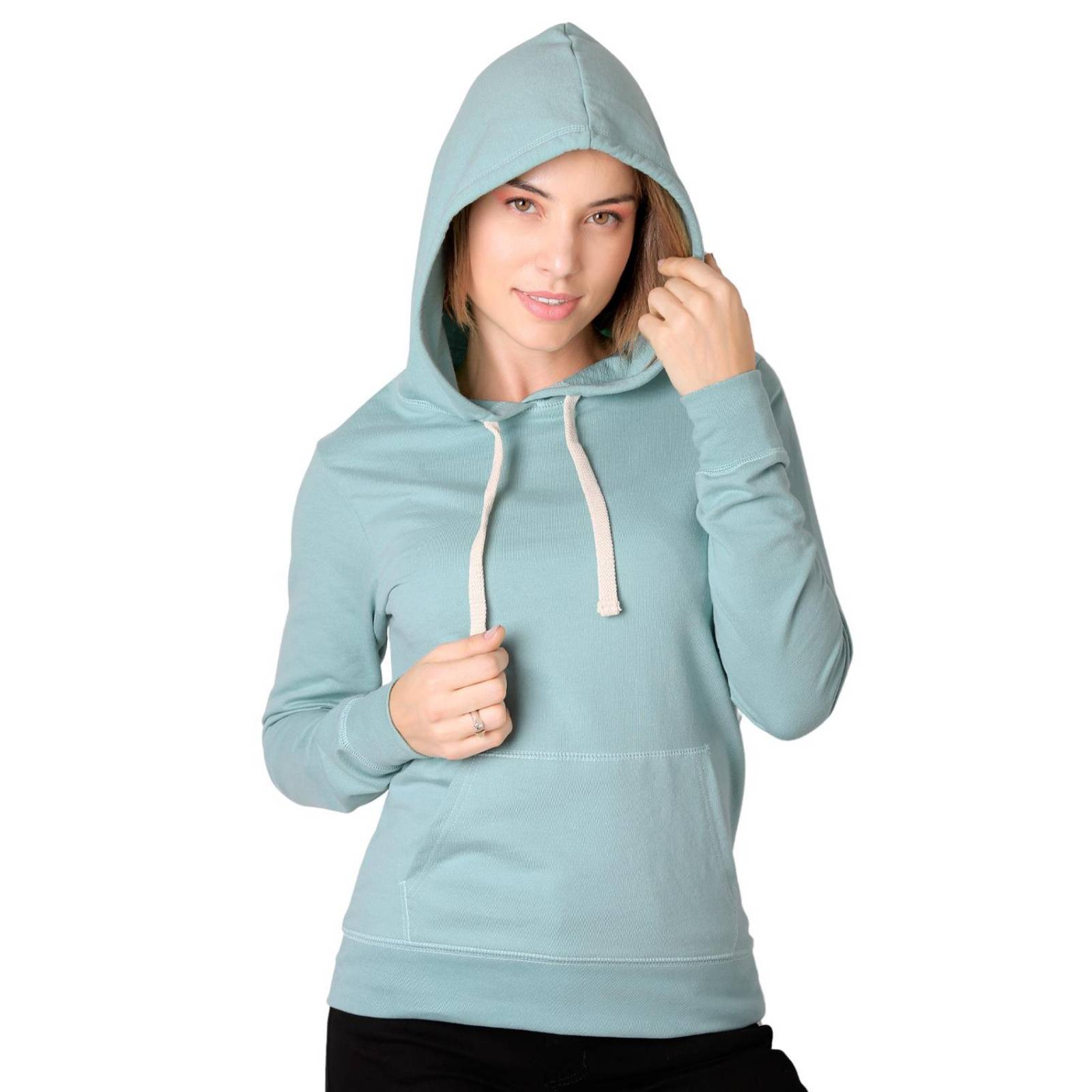 Sudadera Mujer Moda Con Capucha Verde Optima 56505055 