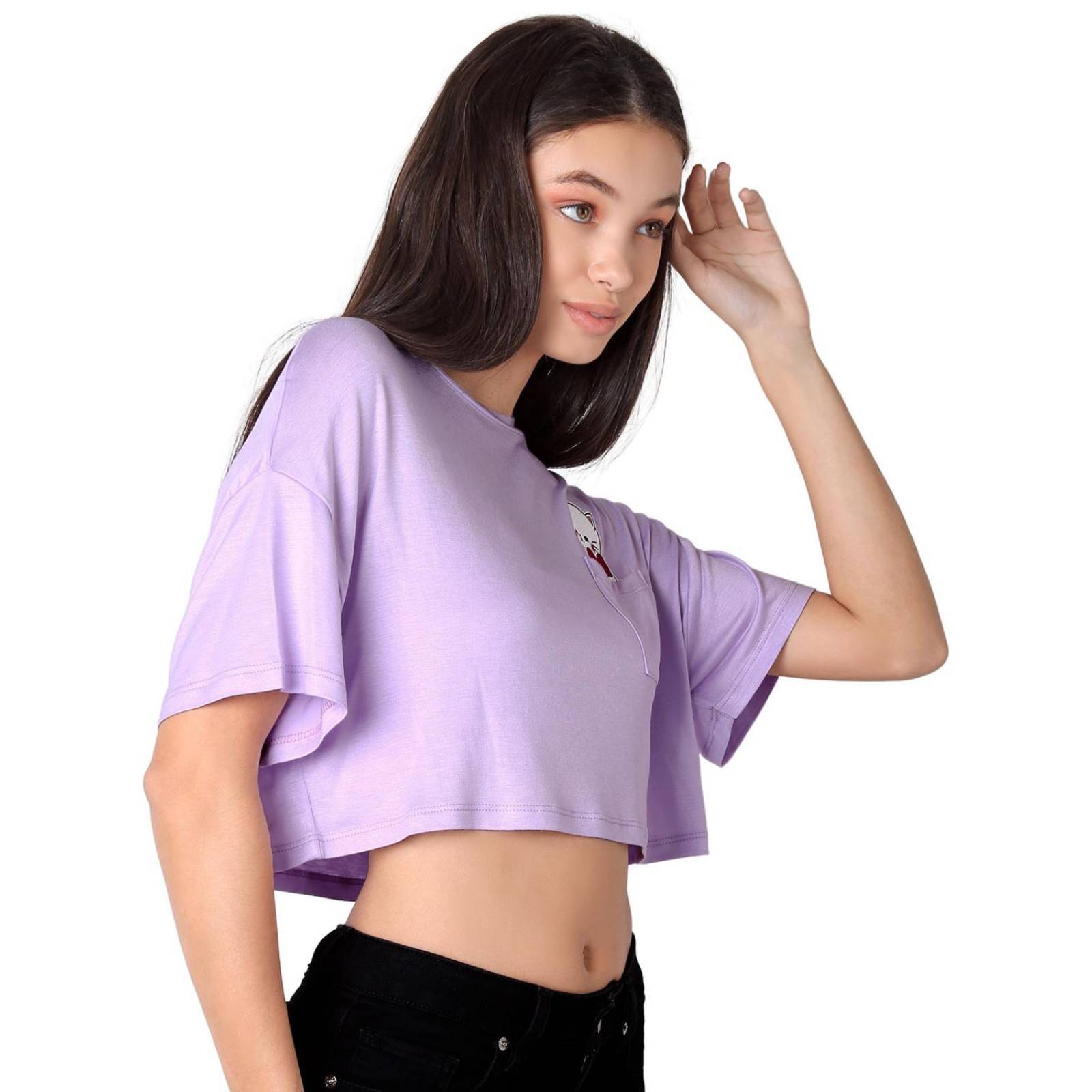 Playera Mujer Moda Camiseta Lila Stfashion 68705010