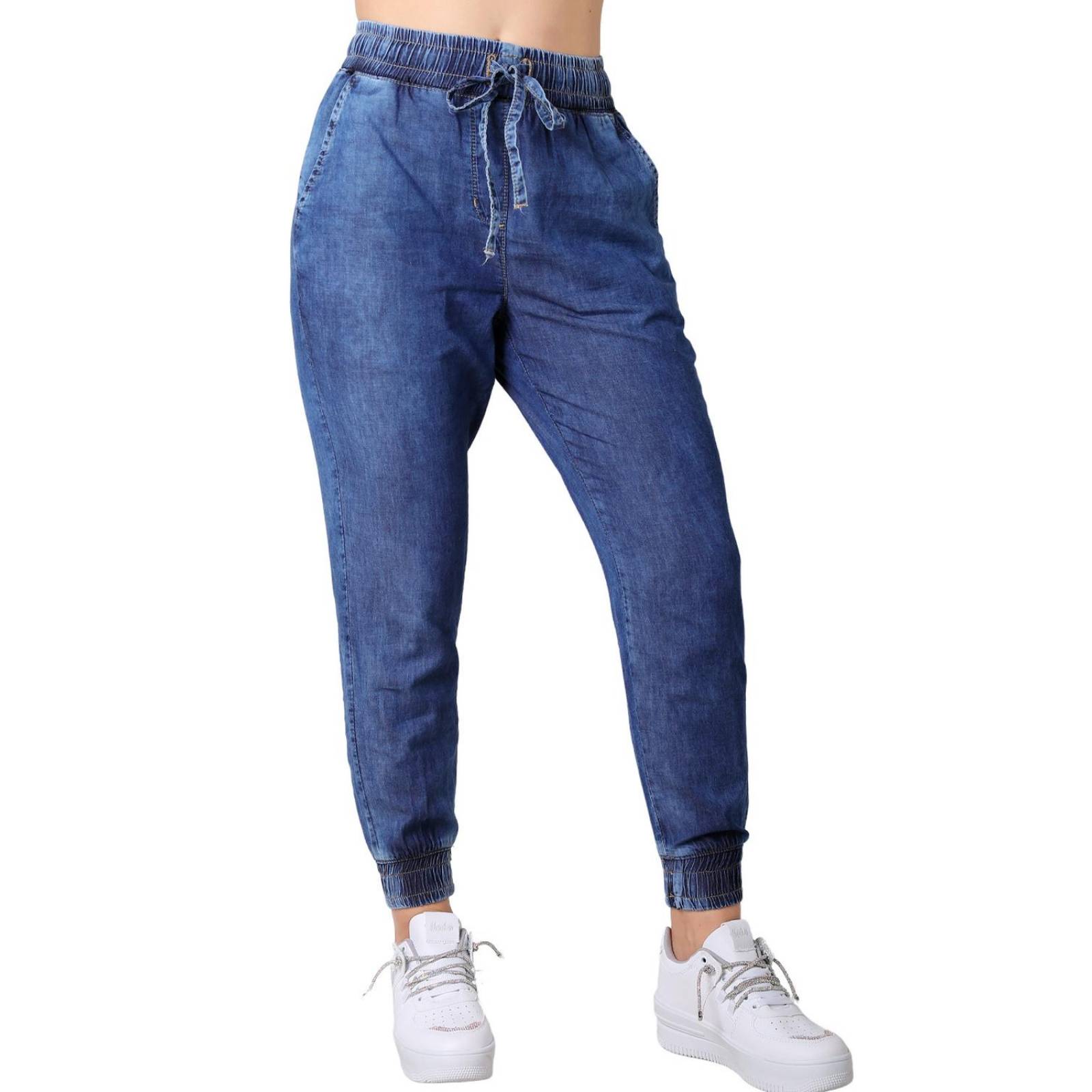 Jeans Mujer Moda Jogger Azul Furor 62106814 .