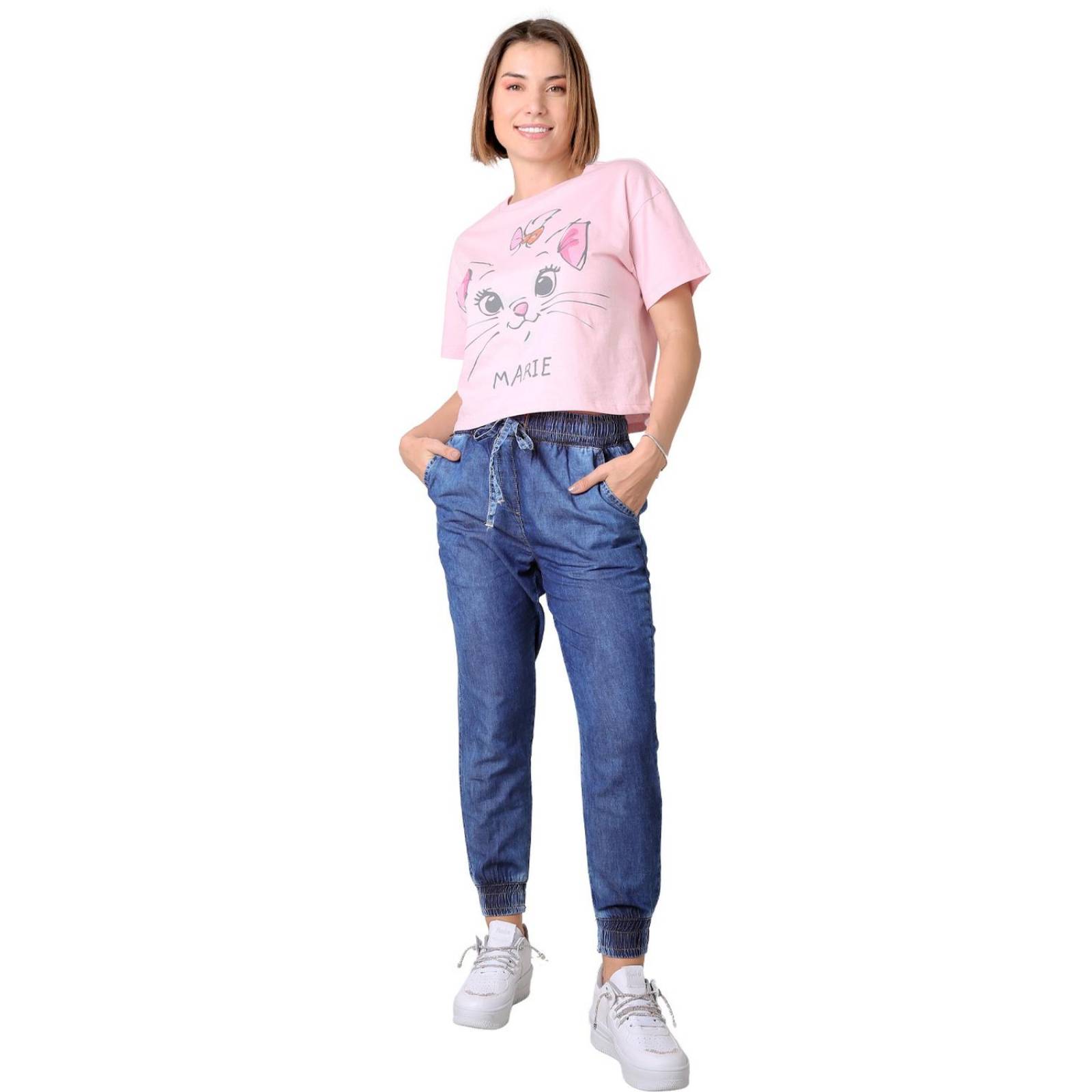 Jeans Mujer Moda Jogger Azul Furor 62106814 .
