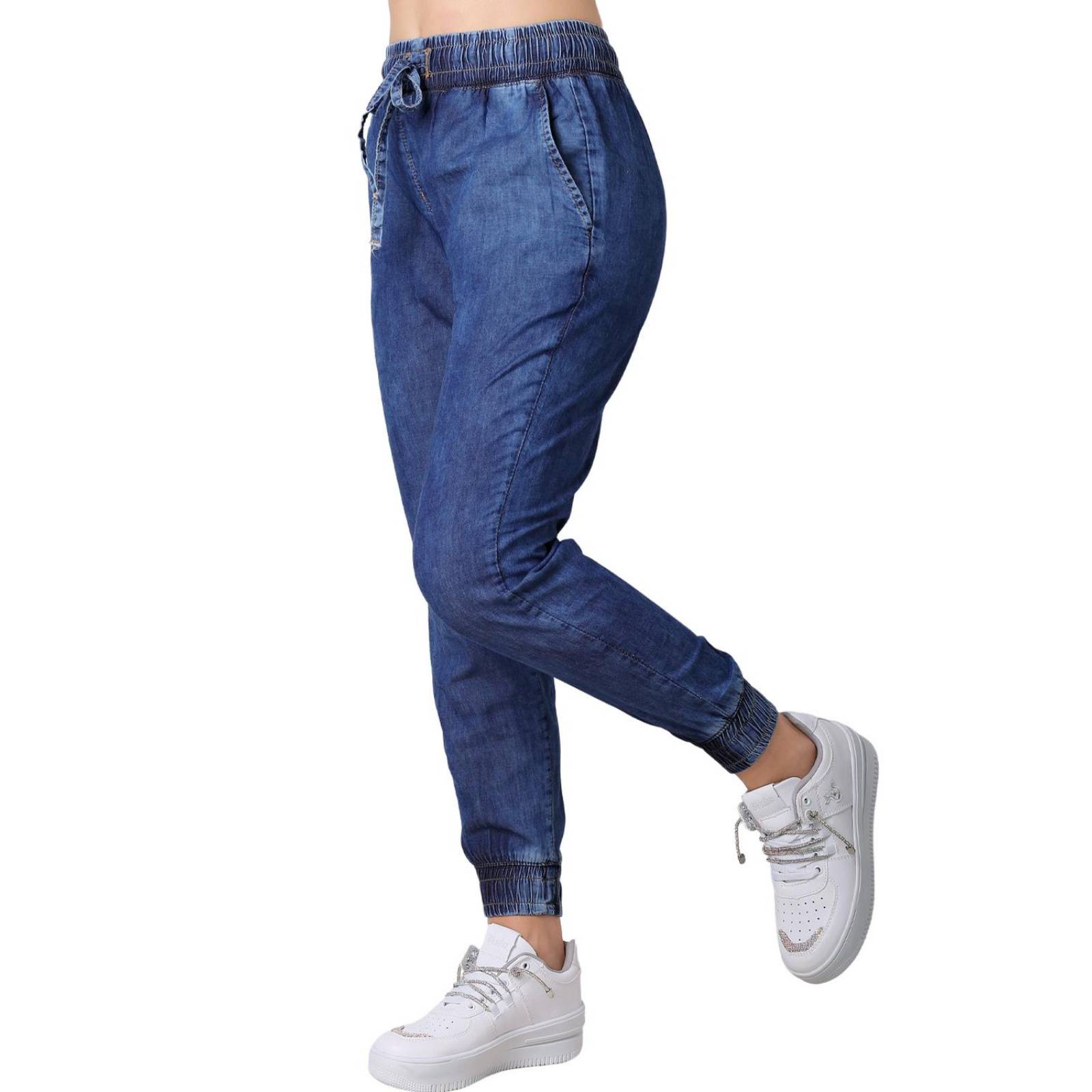 Jeans Mujer Moda Jogger Azul Furor 62106814 .