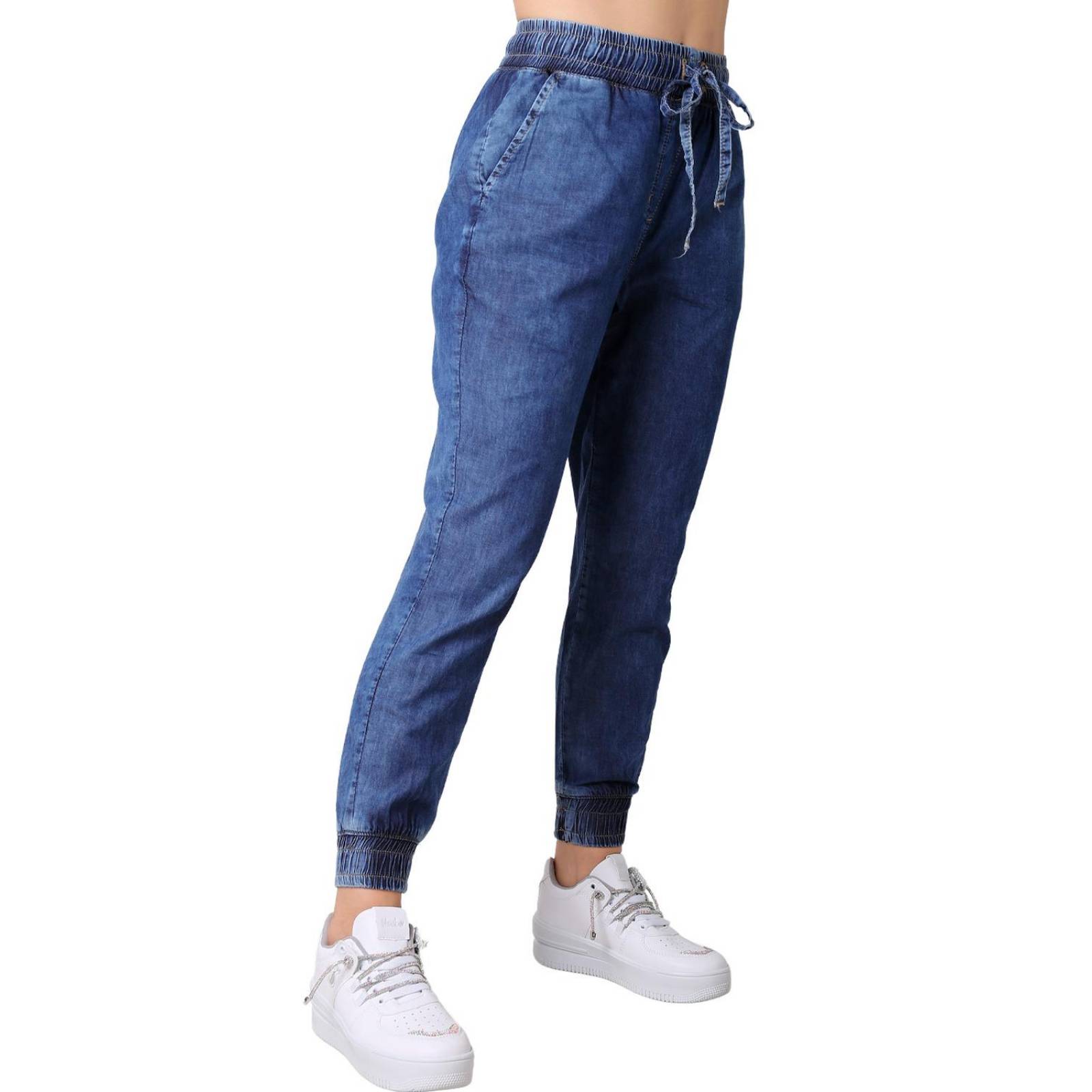 Jeans Mujer Moda Jogger Azul Furor 62106814 .