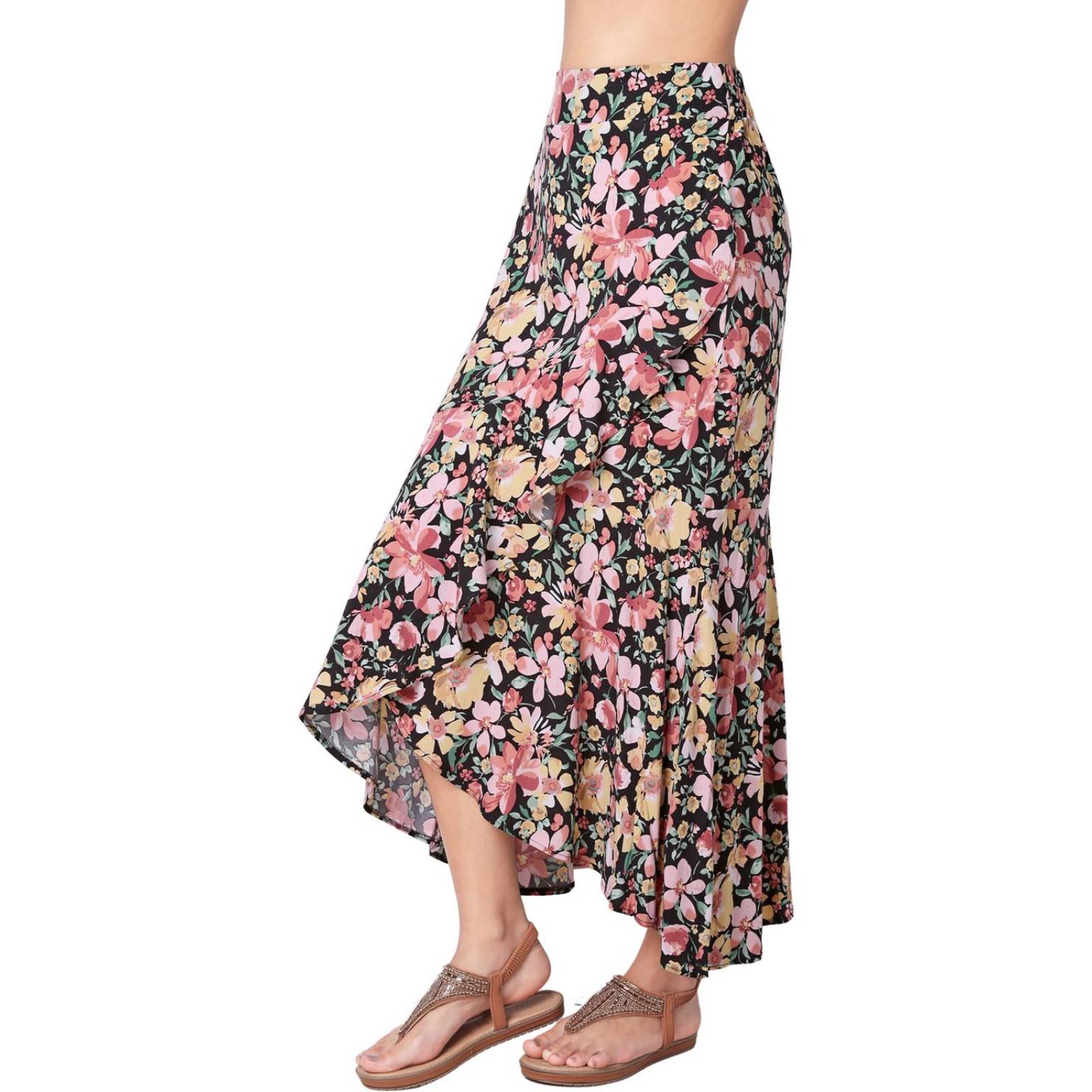 Conjunto 2 Piezas Blusa Y Falda Mujer Casual Negro Stfashion 64105061 .