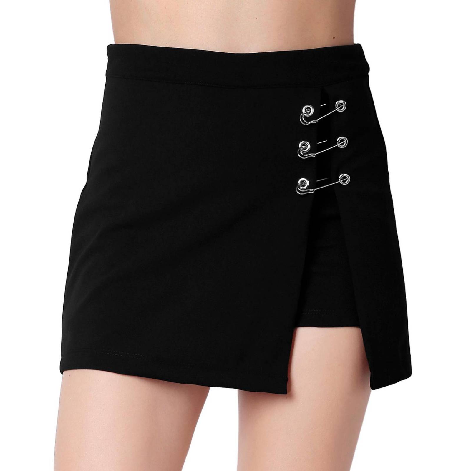 Falda-Short Mujer Casual Recto Negro Stfashion 64105043 .