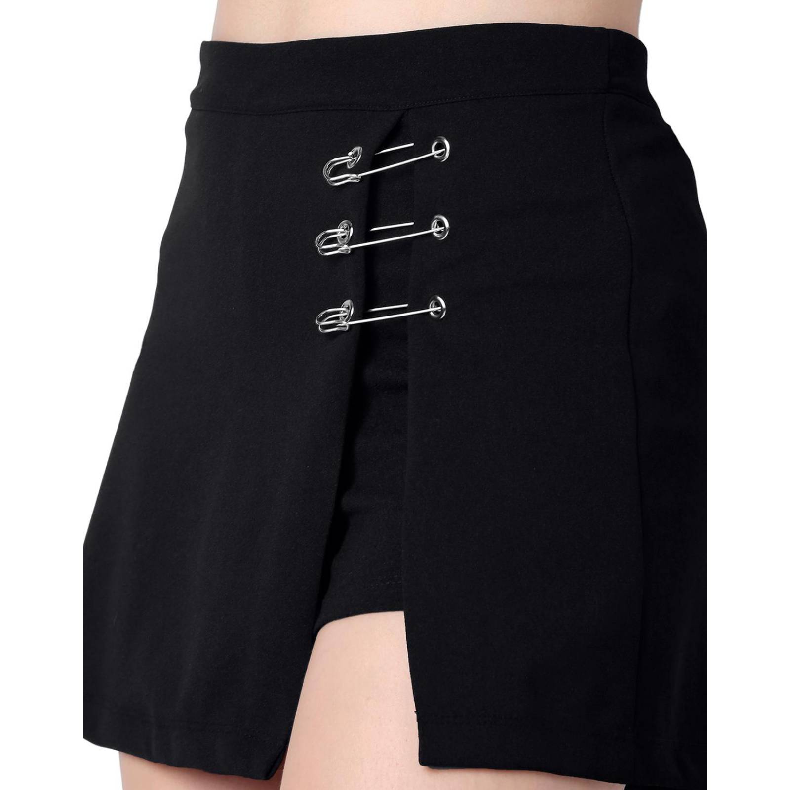 Falda-Short Mujer Casual Recto Negro Stfashion 64105043 .