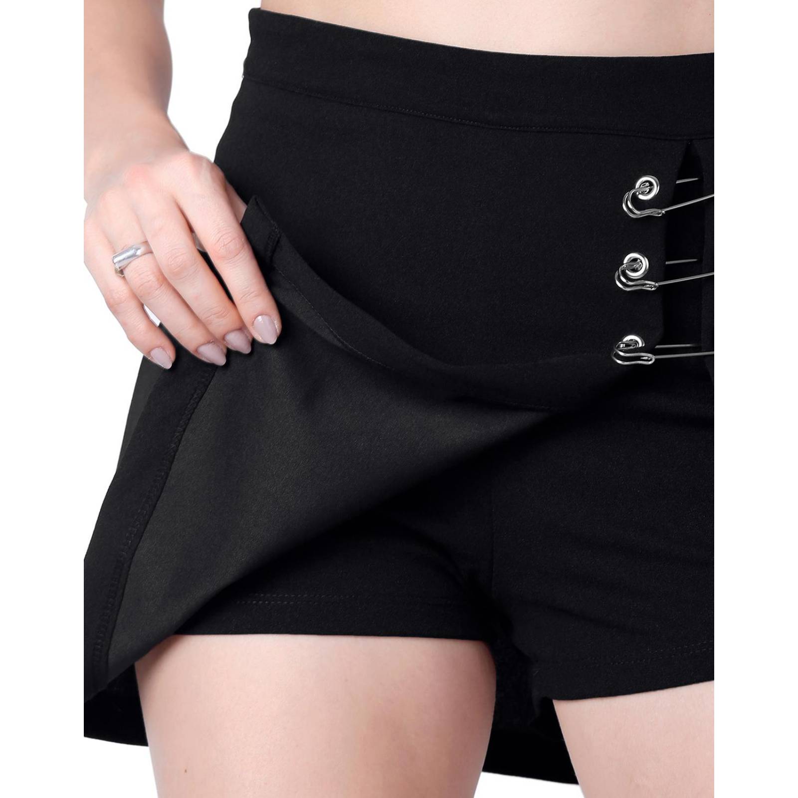 Falda-Short Mujer Casual Recto Negro Stfashion 64105043 .