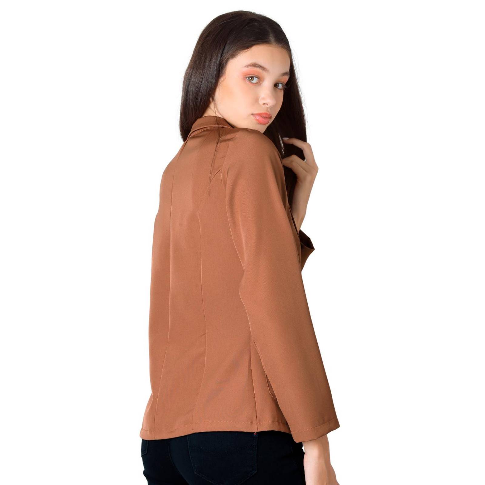 Saco Mujer Formal Blazer Café Stfashion 79305009 