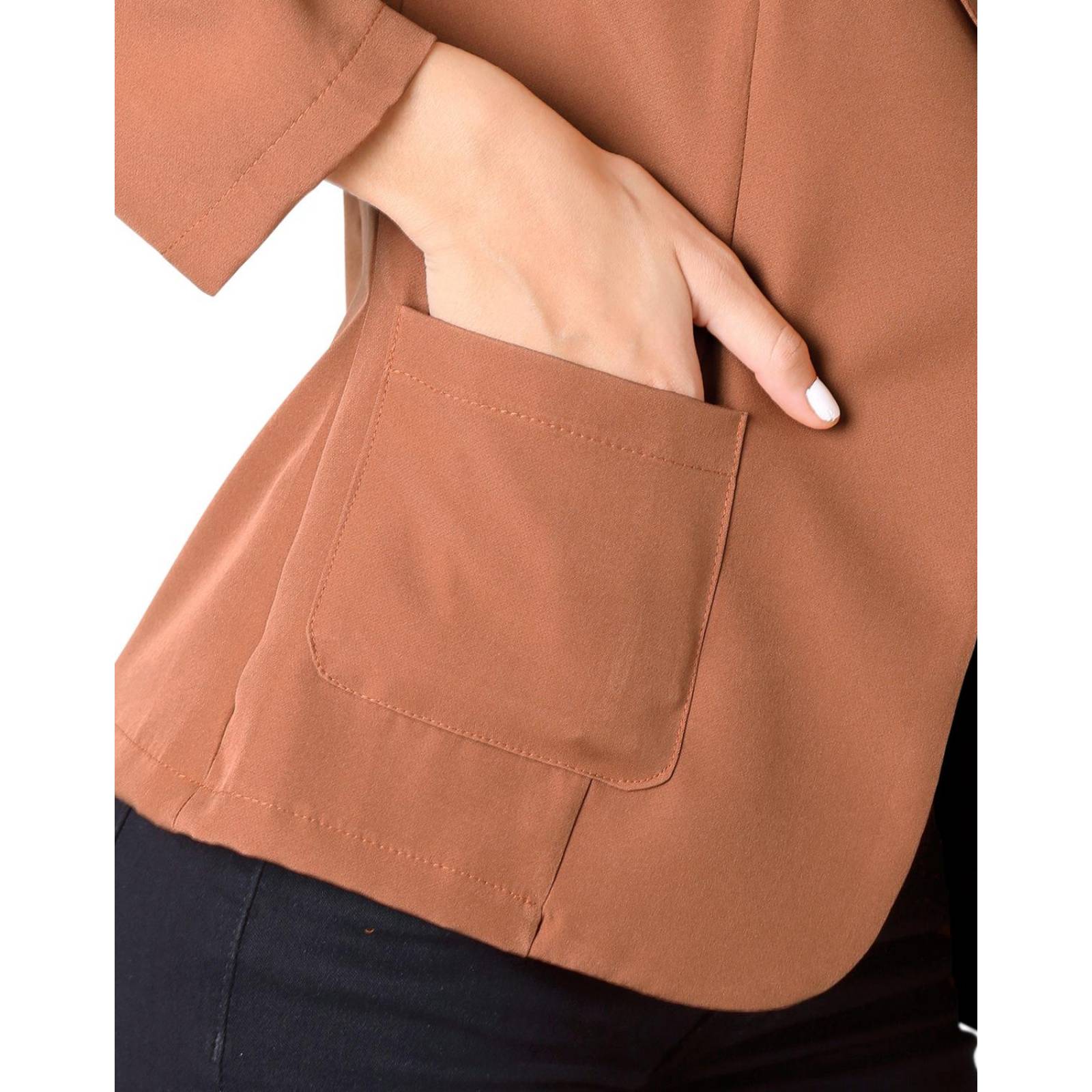 Saco Mujer Formal Blazer Café Stfashion 79305009 
