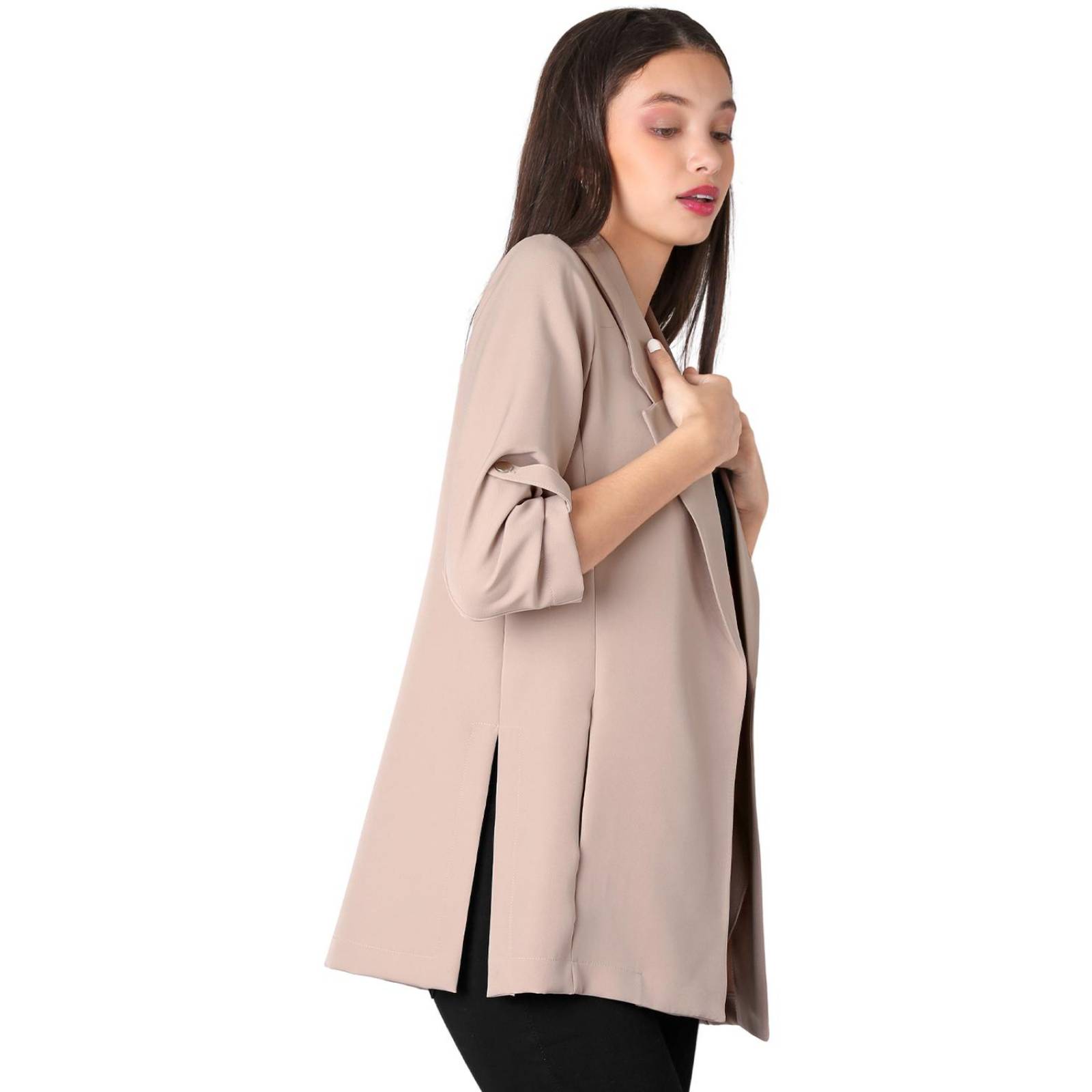 Saco Mujer Formal Blazer Beige Stfashion 79304635 