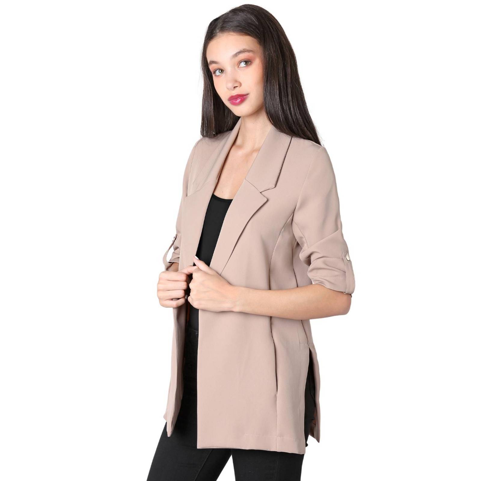 Saco Mujer Formal Blazer Beige Stfashion 79304635 
