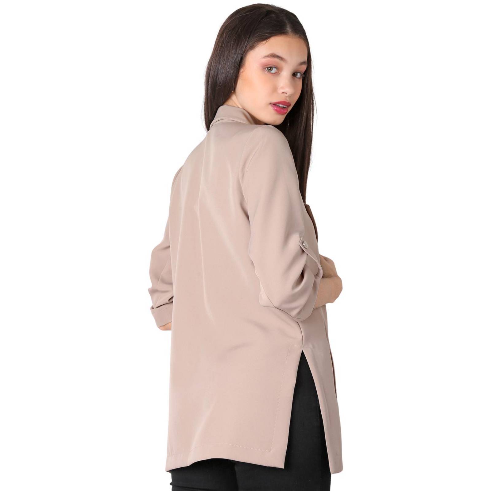Saco Mujer Formal Blazer Beige Stfashion 79304635 