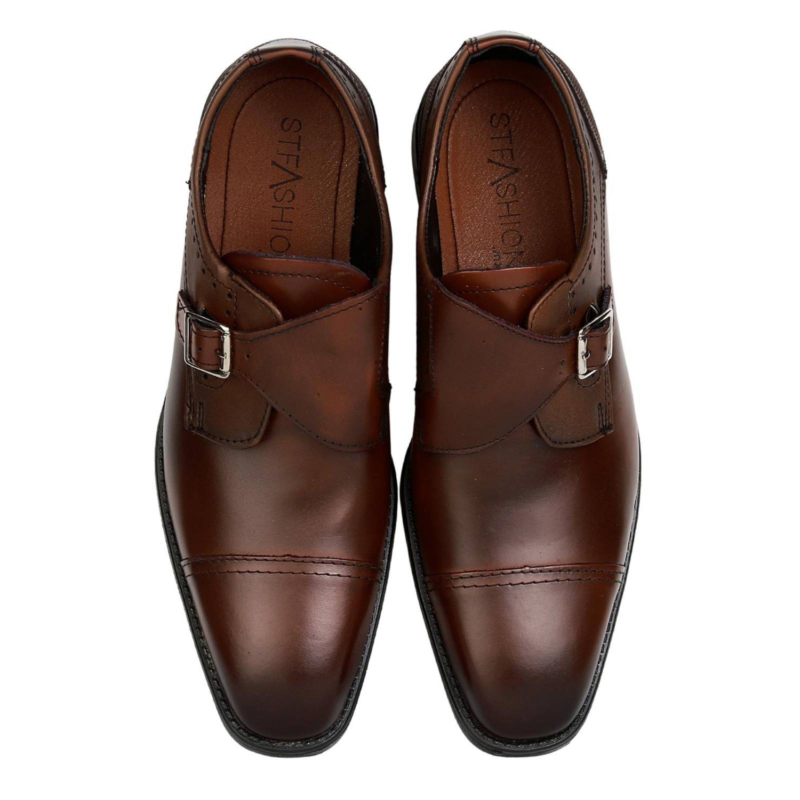 Zapato Hombre Mocasín Vestir Café Piel Lugo Conti 04703800 display picture 1