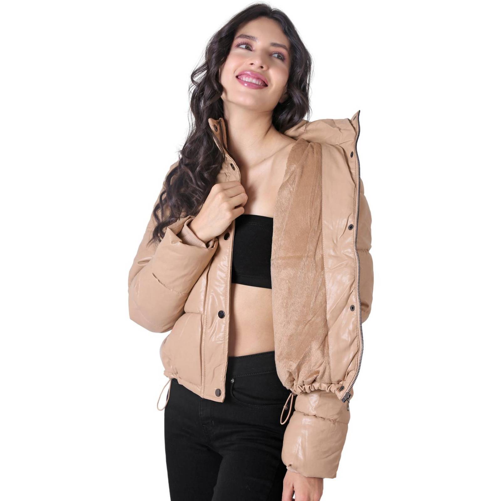 Chamarra Mujer Beige Roosevelt 50104866 