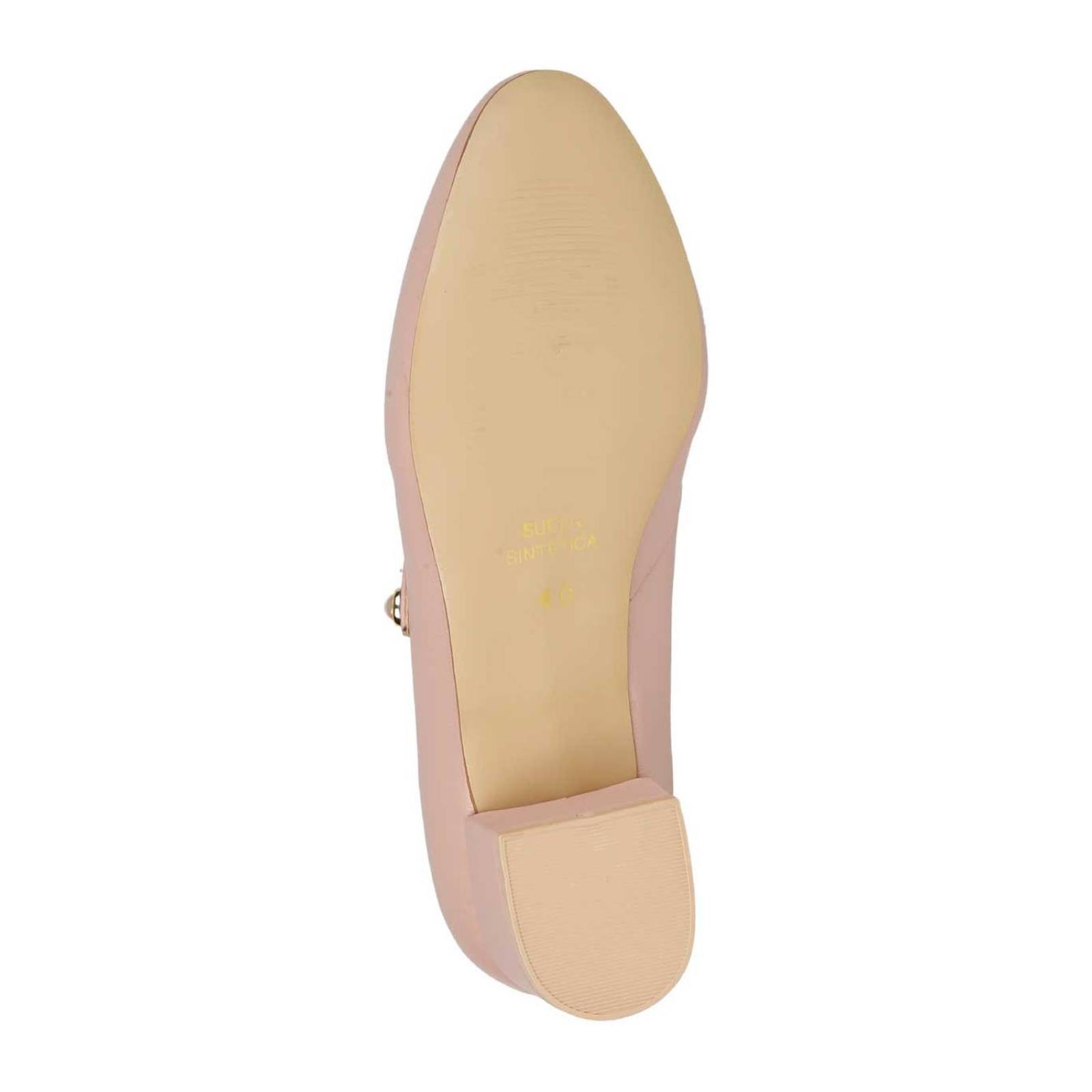 Zapato Mujer Mocasín Vestir Tacón Beige Stfashion 00304105 
