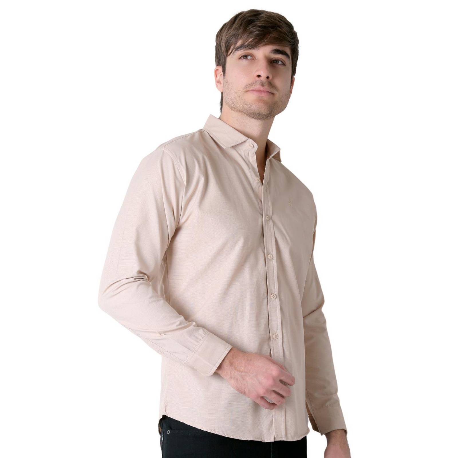 Camisa Hombre Casual Slim Beige Stfashion 50505019 