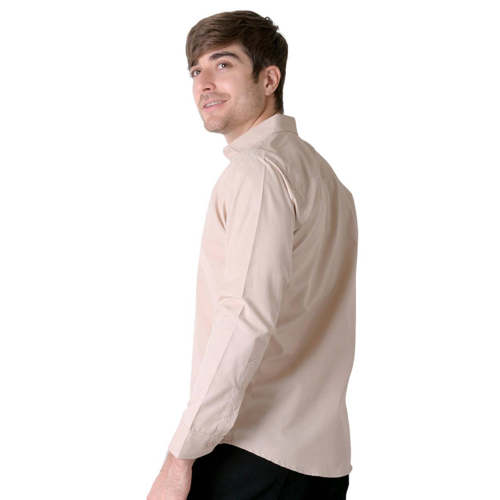 Camisa Hombre Casual Slim Beige Stfashion 50505019 