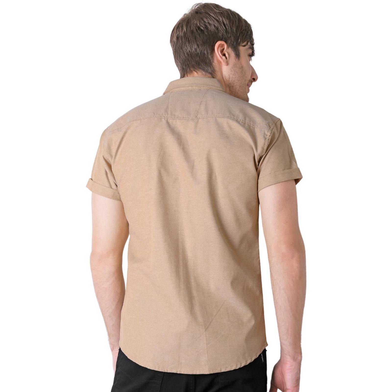 Camisa Hombre Casual Slim Beige Stfashion 50505021 