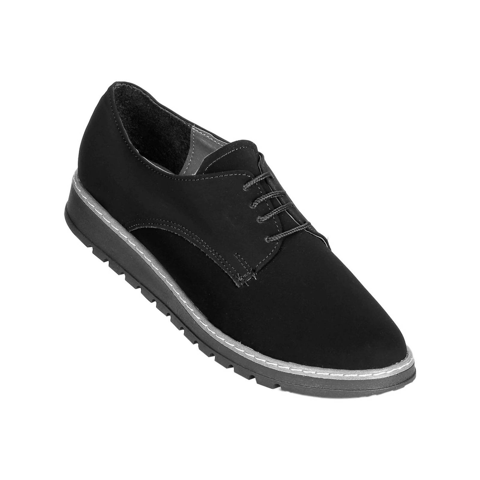 Zapato Mujer Oxford Casual Piso Negro Stfashion 00303101 