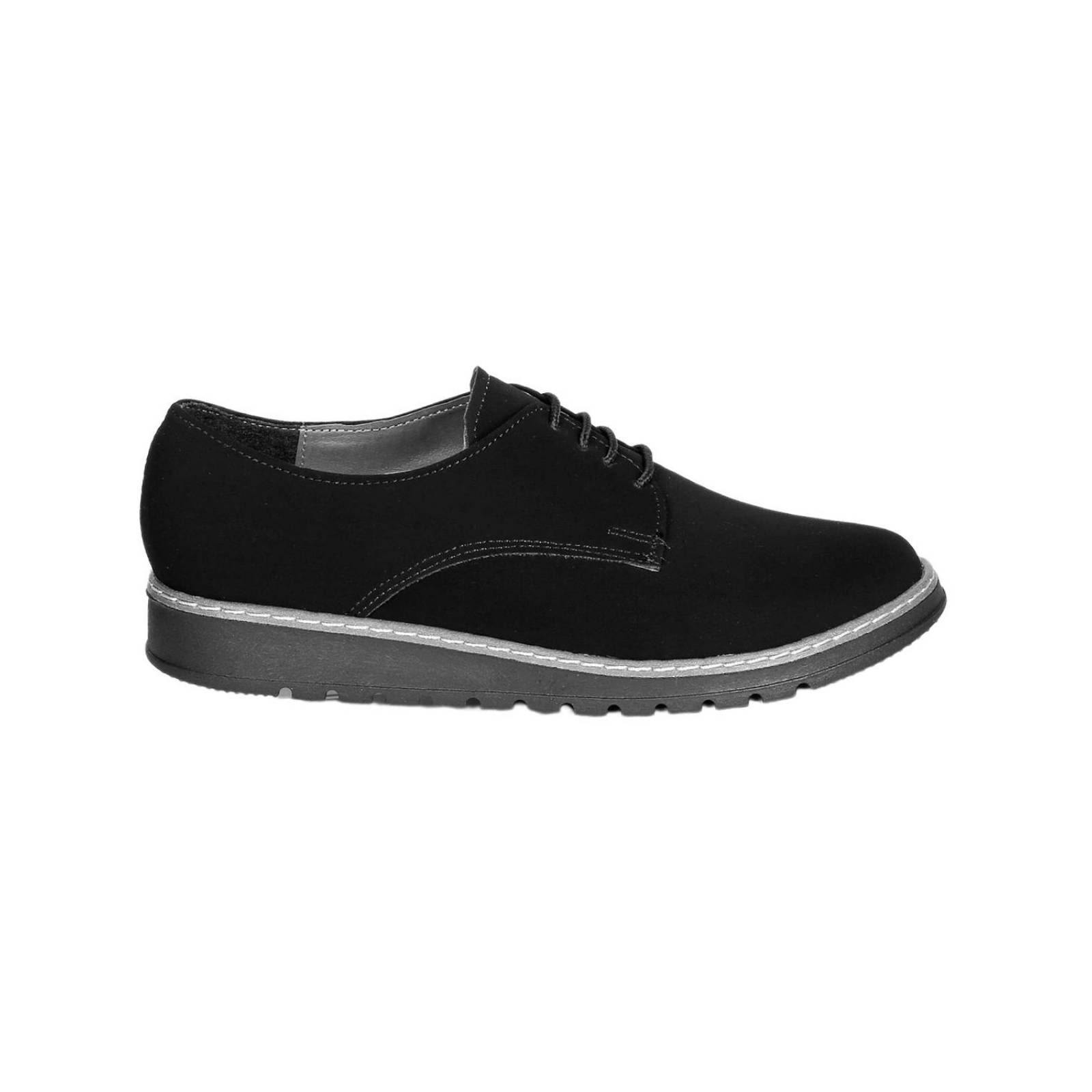 Zapato Mujer Oxford Casual Piso Negro Stfashion 00303101 