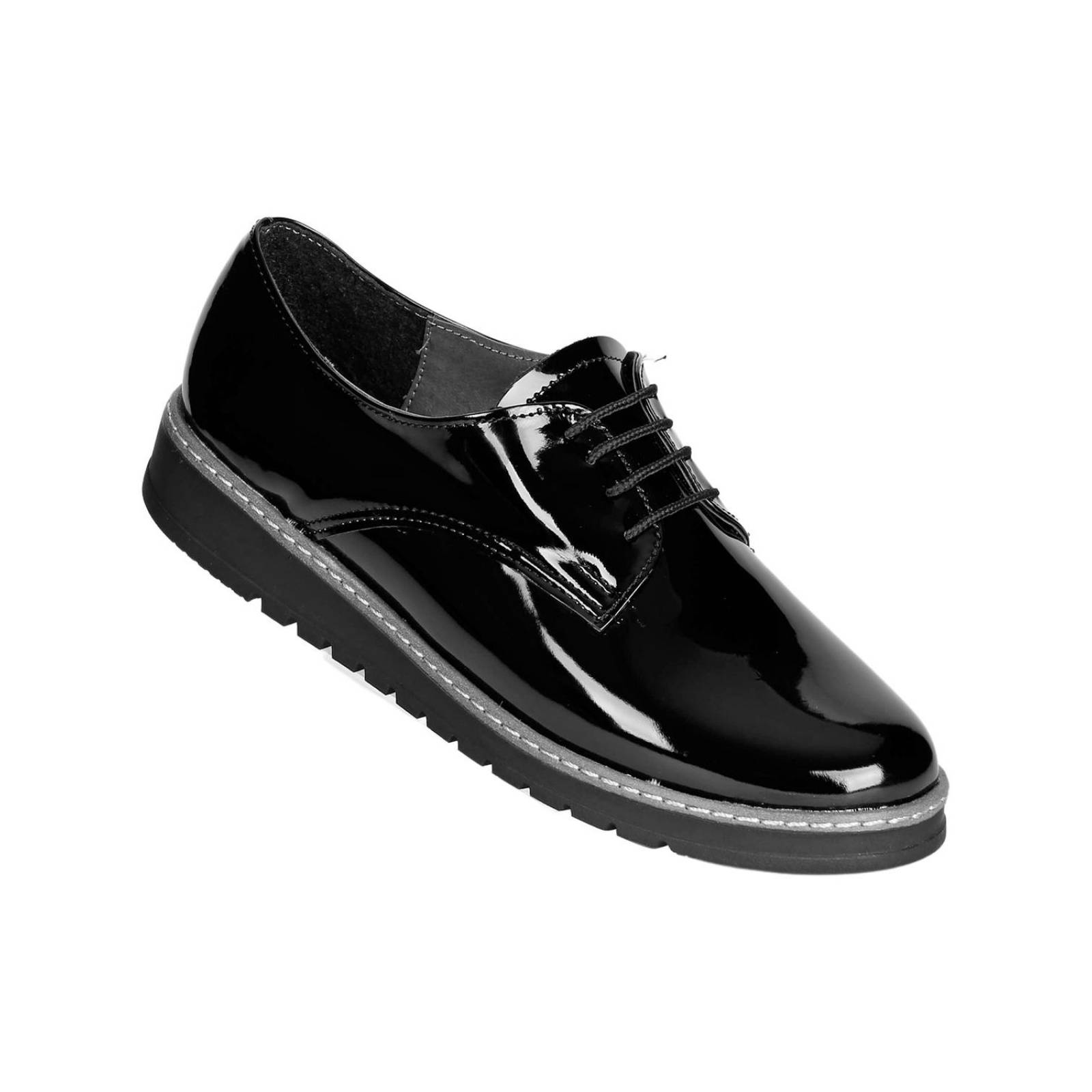 Zapato Mujer Oxford Casual Piso Negro Stfashion 00302907 