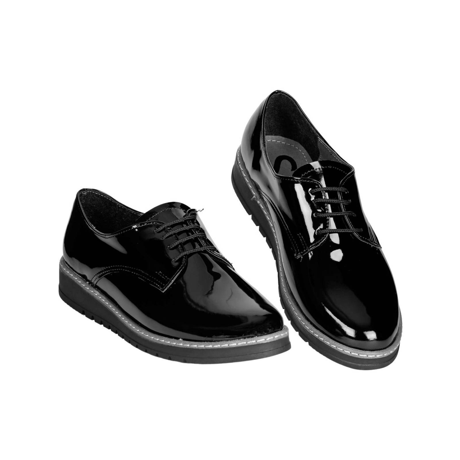 Zapato Mujer Oxford Casual Piso Negro Stfashion 00302907 