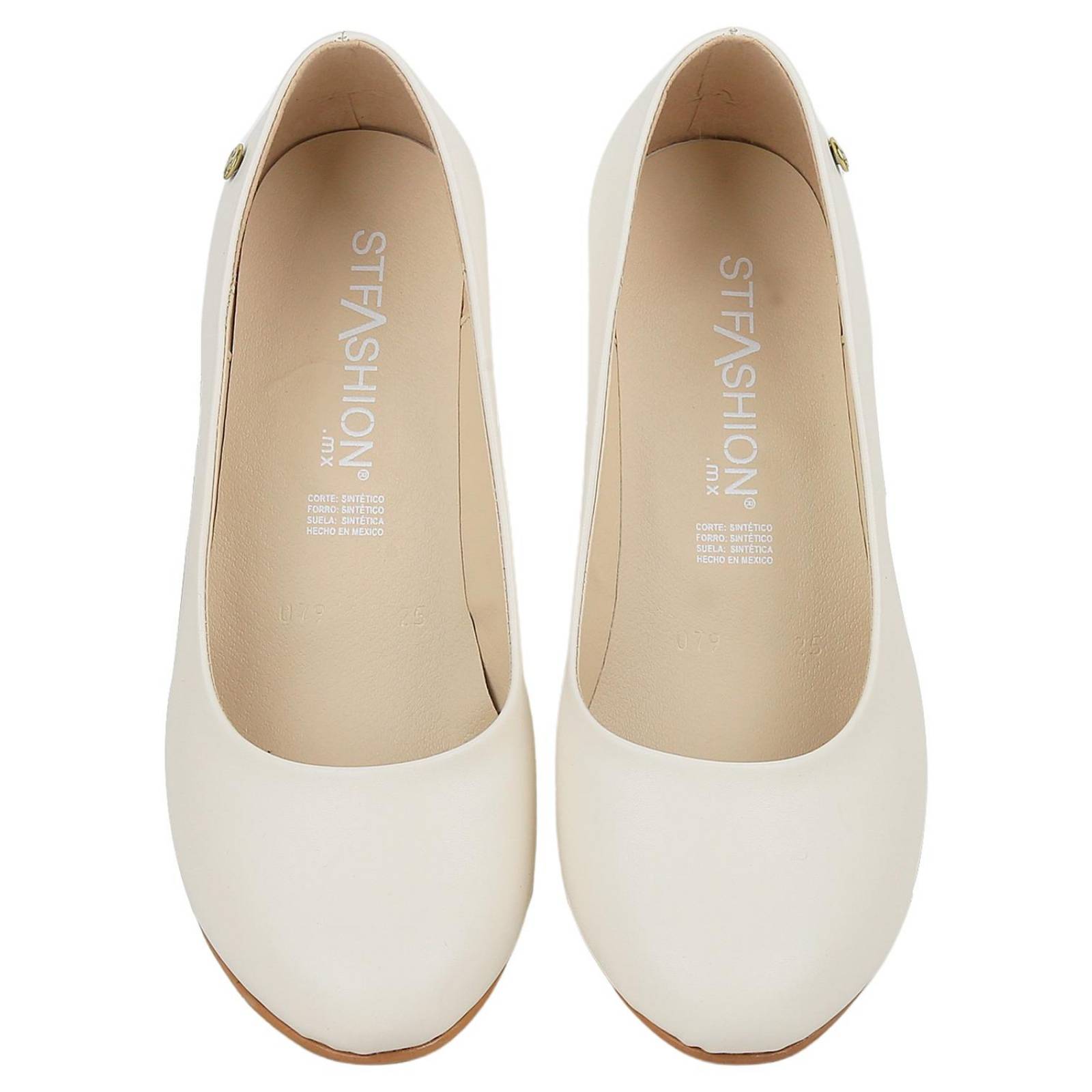 Zapatilla Mujer Tacón Crema Stfashion 00303705 