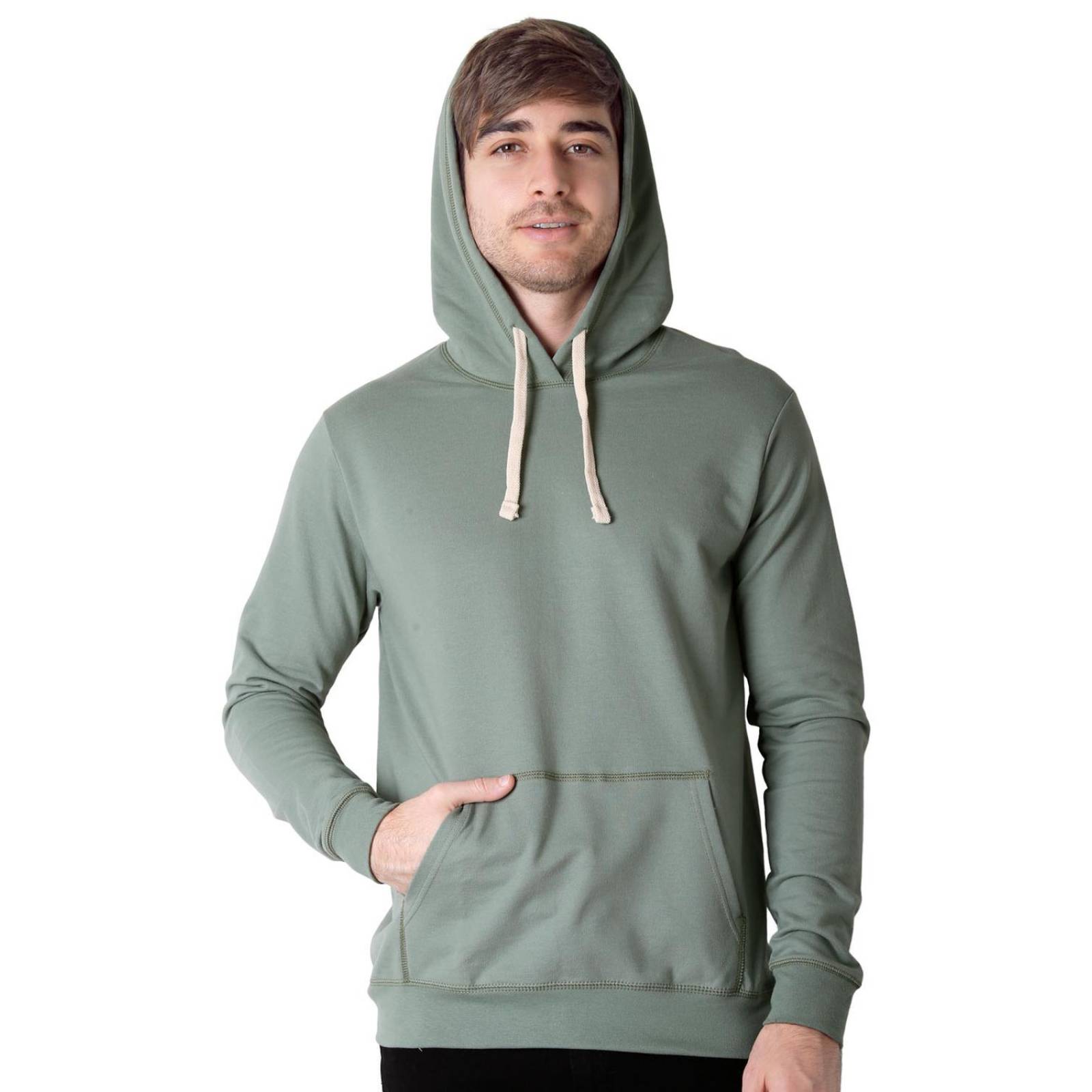 Sudadera Hombre Moda Con Capucha Verde Optima 56505001 