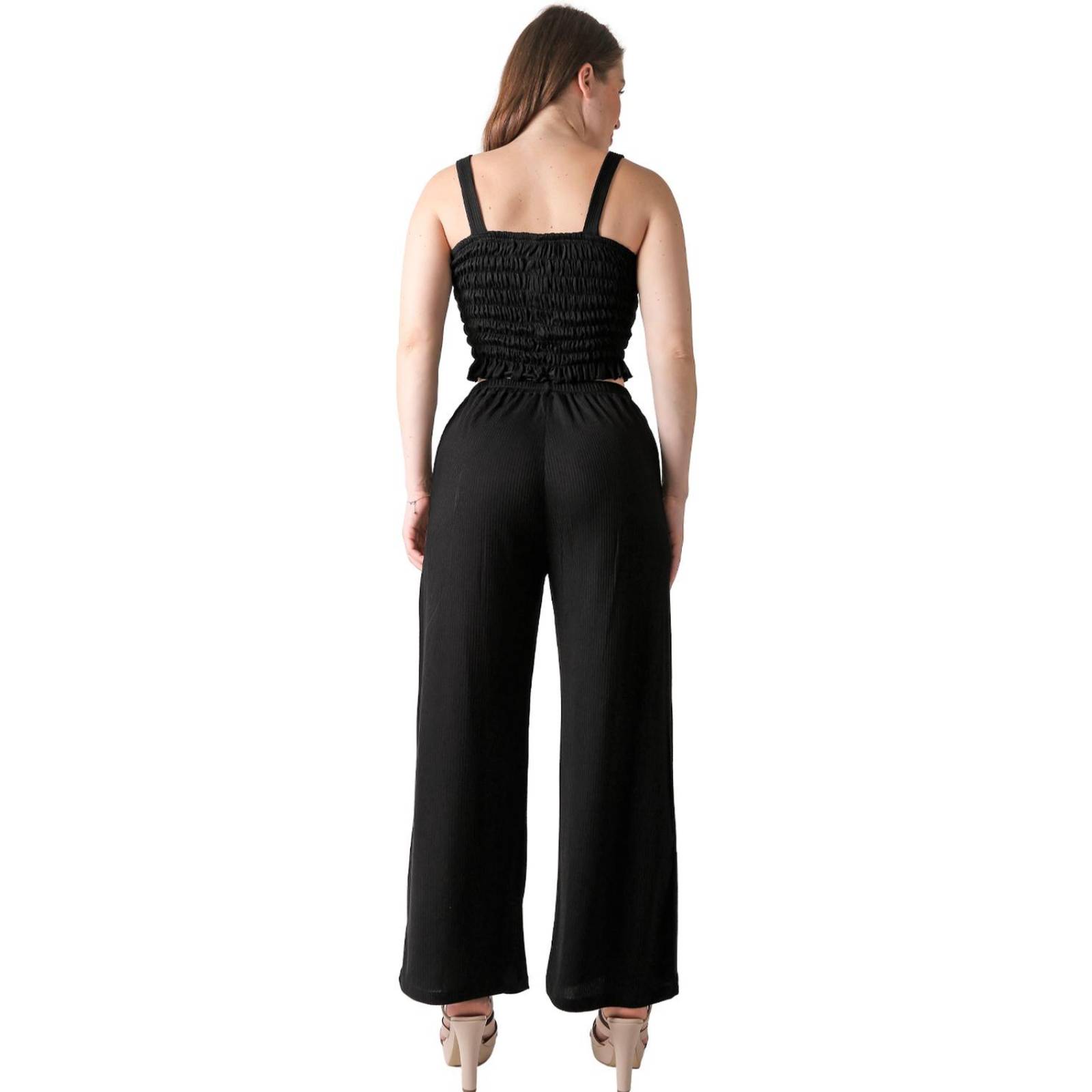 Conjunto 2 Piezas Blusa Y Pantalón Mujer Casual Negro Stfashion 52405009 