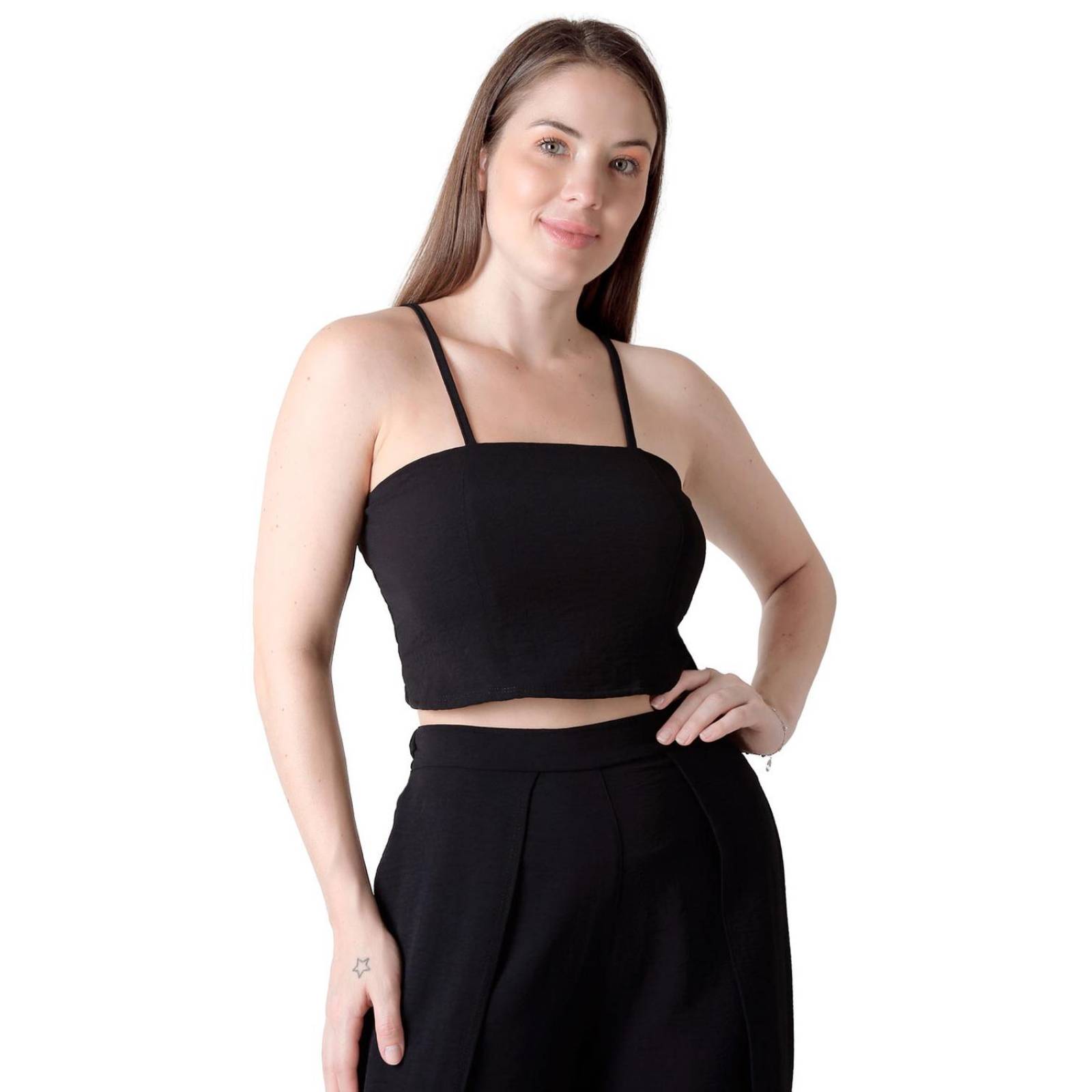 Conjunto Blusa Y Pantalón Casual Negro Stfashion 52405007 