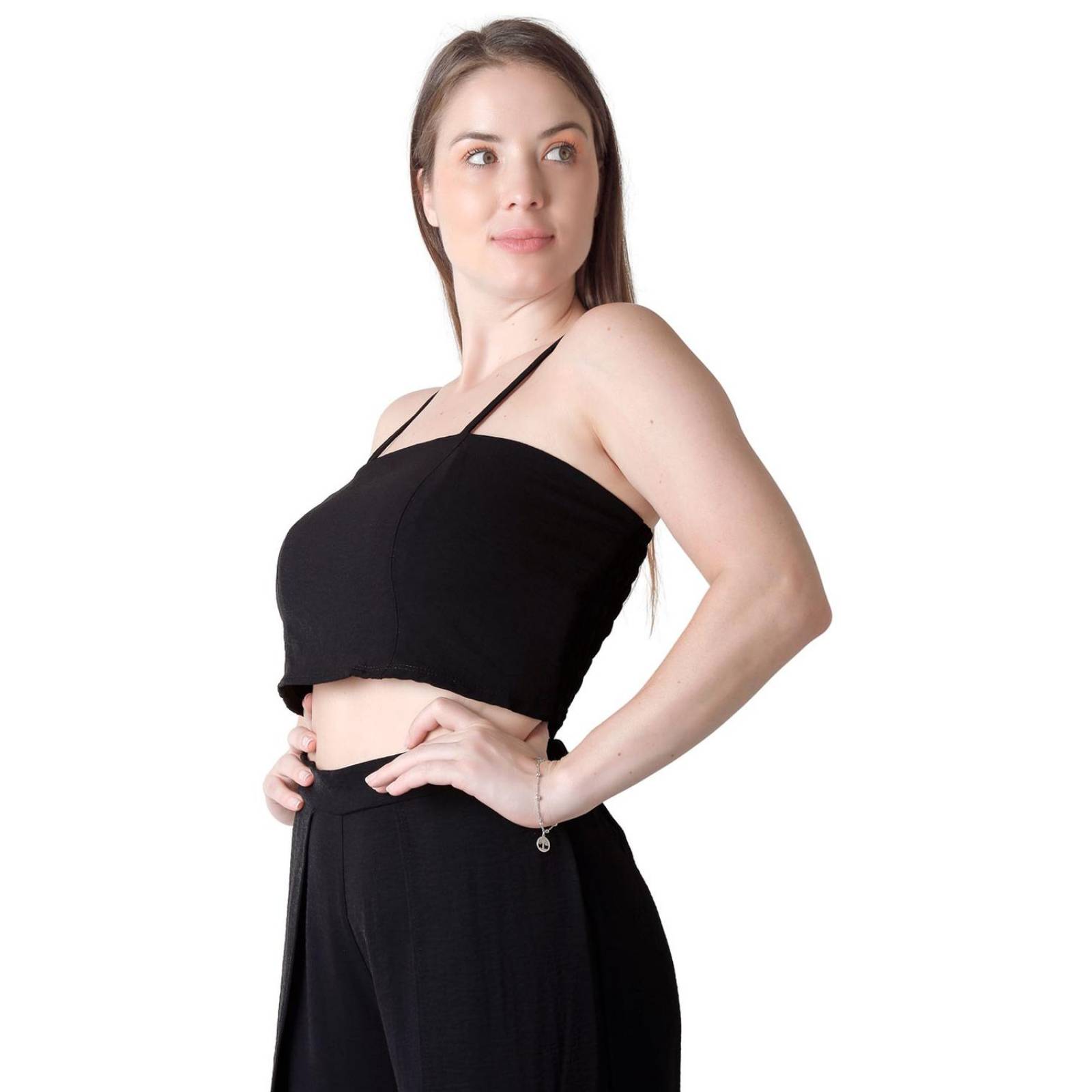 Conjunto Blusa Y Pantalón Casual Negro Stfashion 52405007 