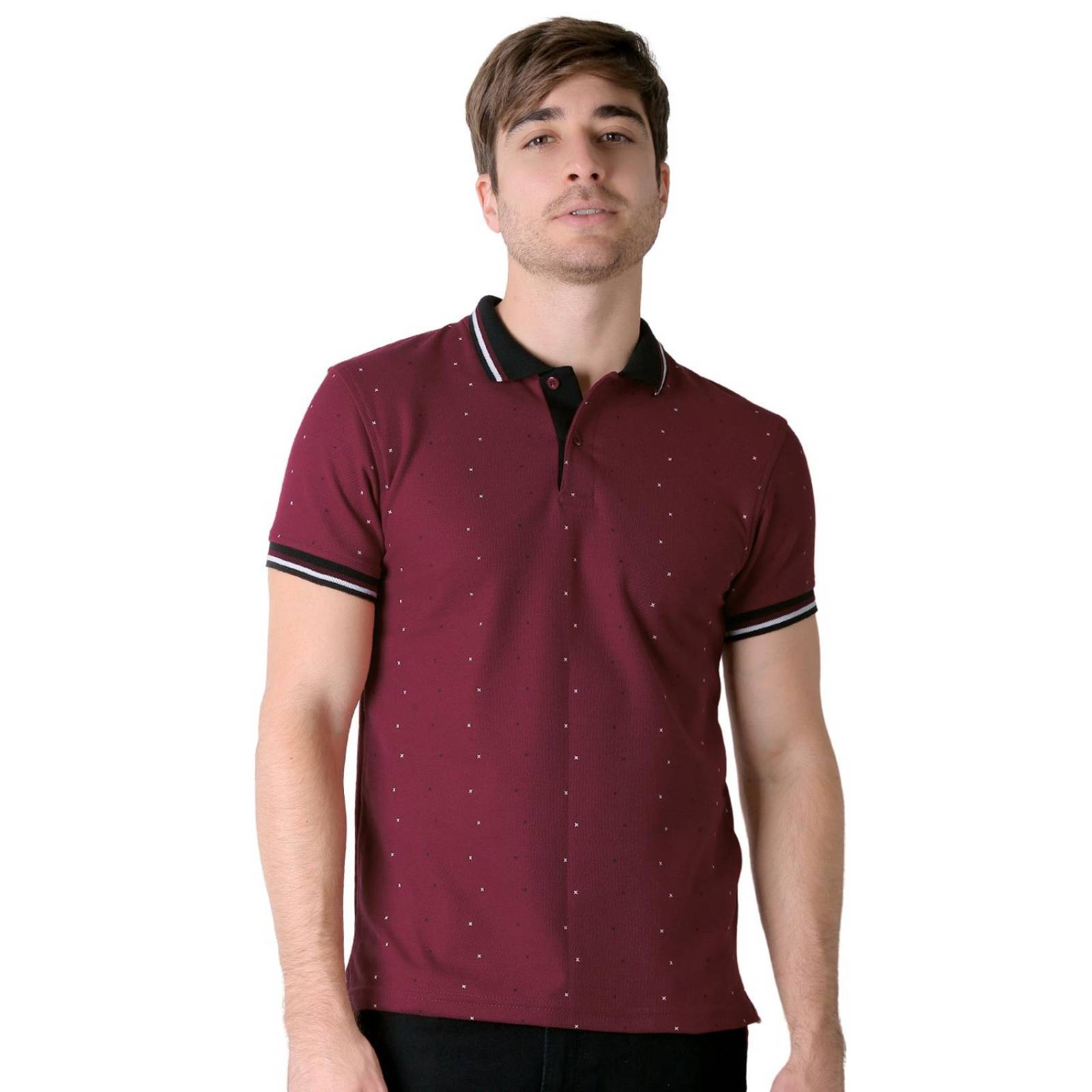 Playera Hombre Moda Polo Vino Stfashion 52605002 