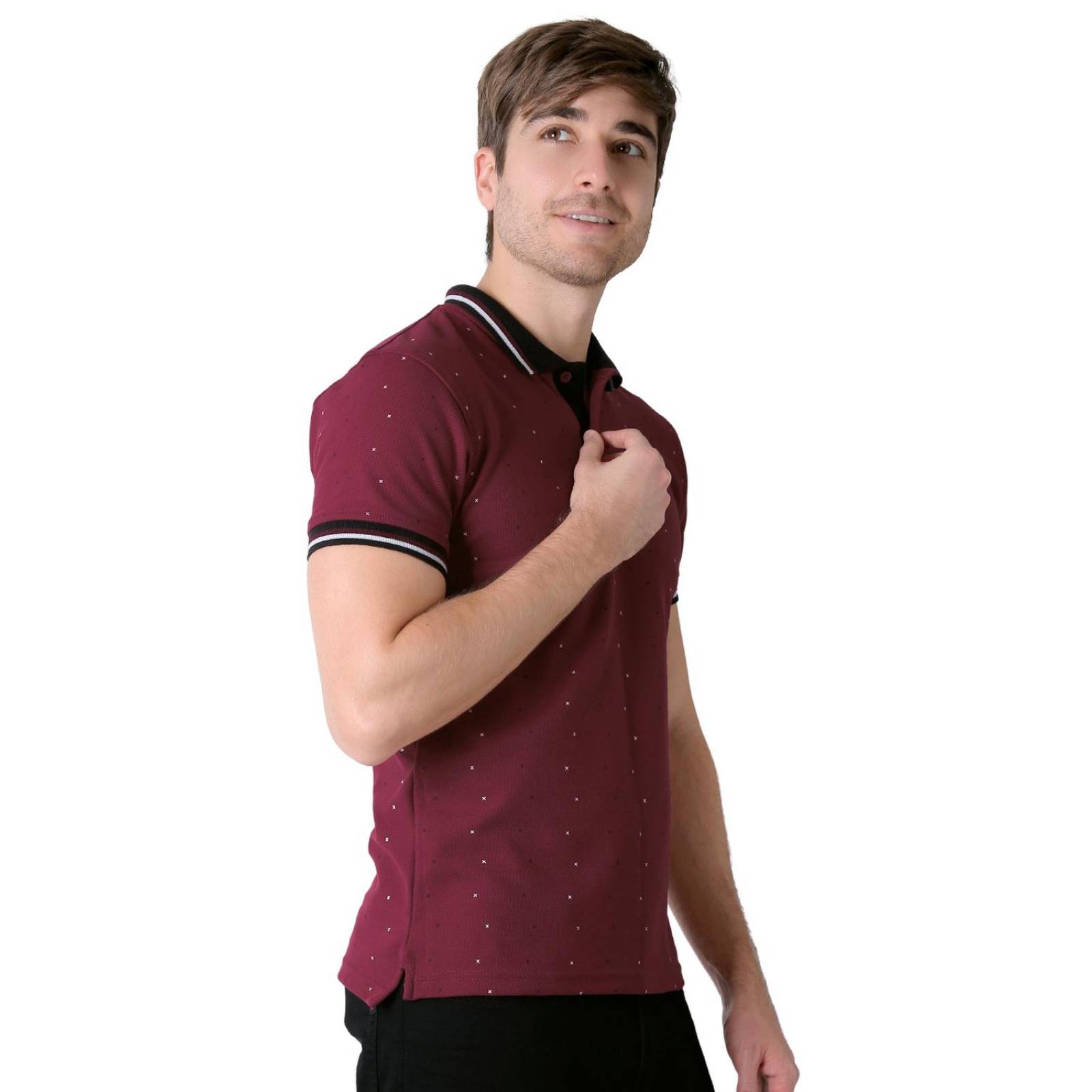 Playera Hombre Moda Polo Vino Stfashion 52605002 