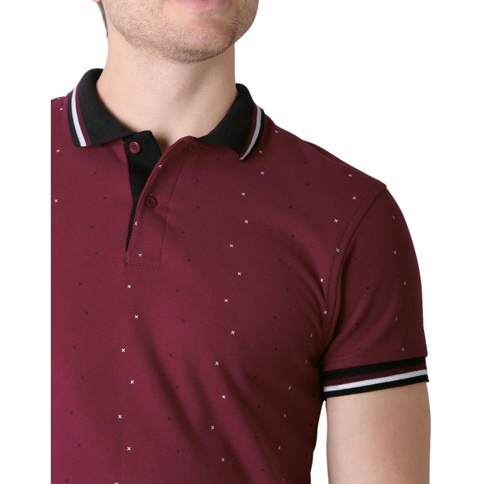 Playera Hombre Moda Polo Vino Stfashion 52605002 