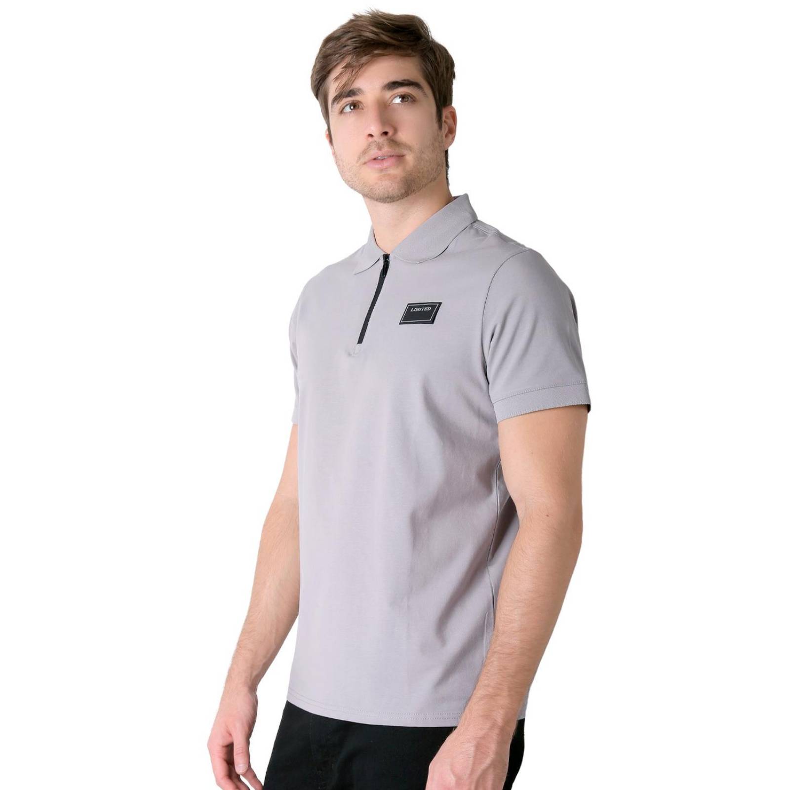 Playera Hombre Moda Polo Gris Roosevelt 50105019 
